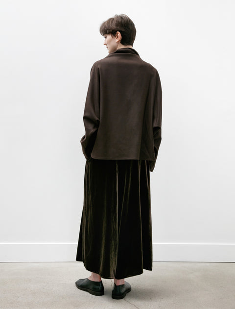 Dusan Gaucho Pants Silk Velvet Brown