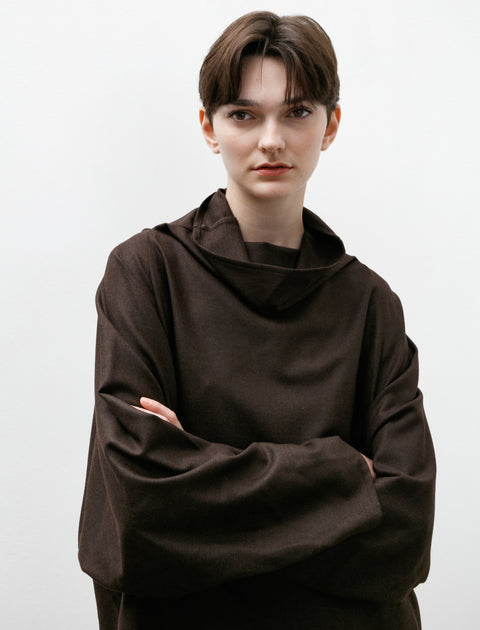 Dusan Batwing Oversized T-Neck Brown