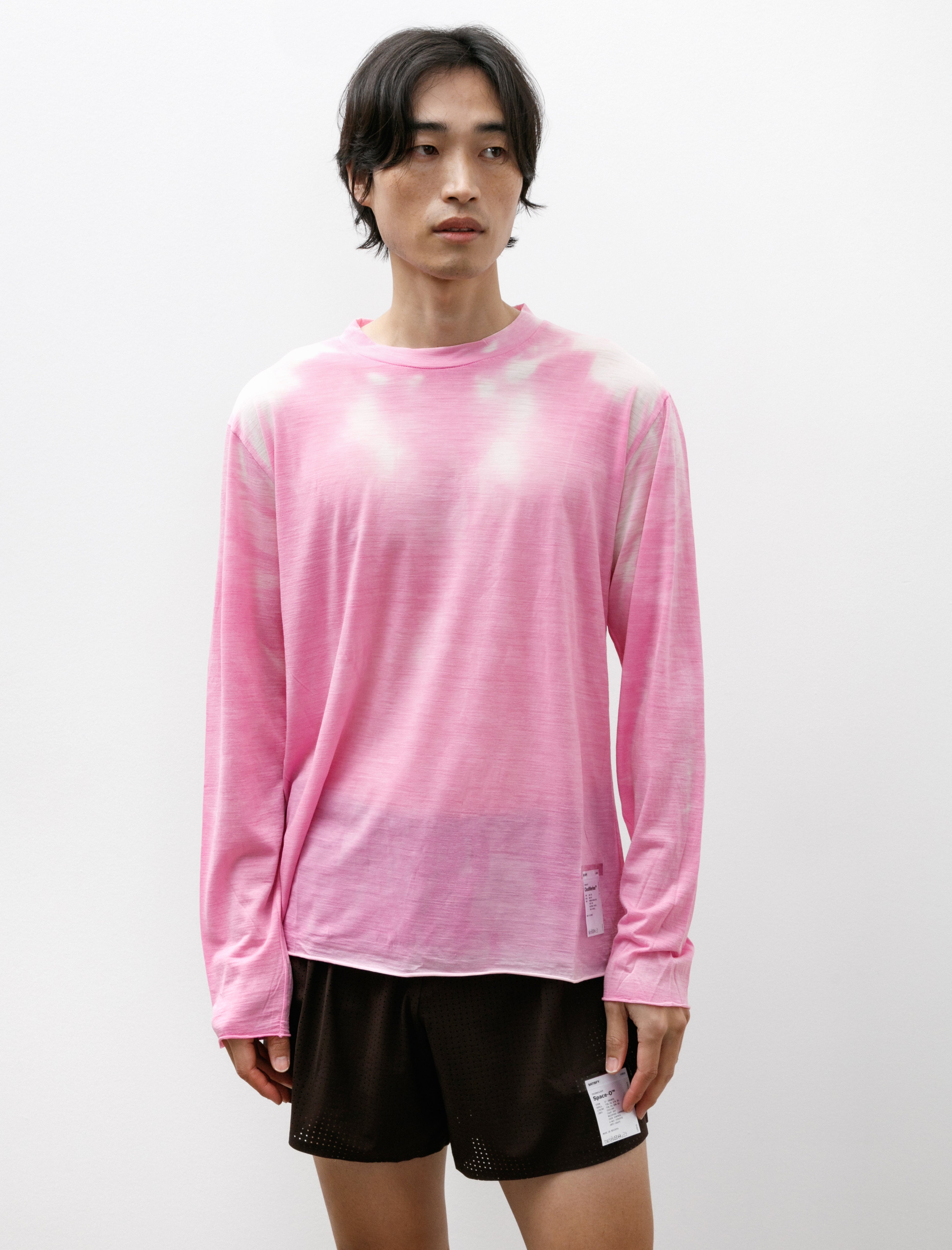 Satisfy CloudMerino Long Tee Thermo Pink