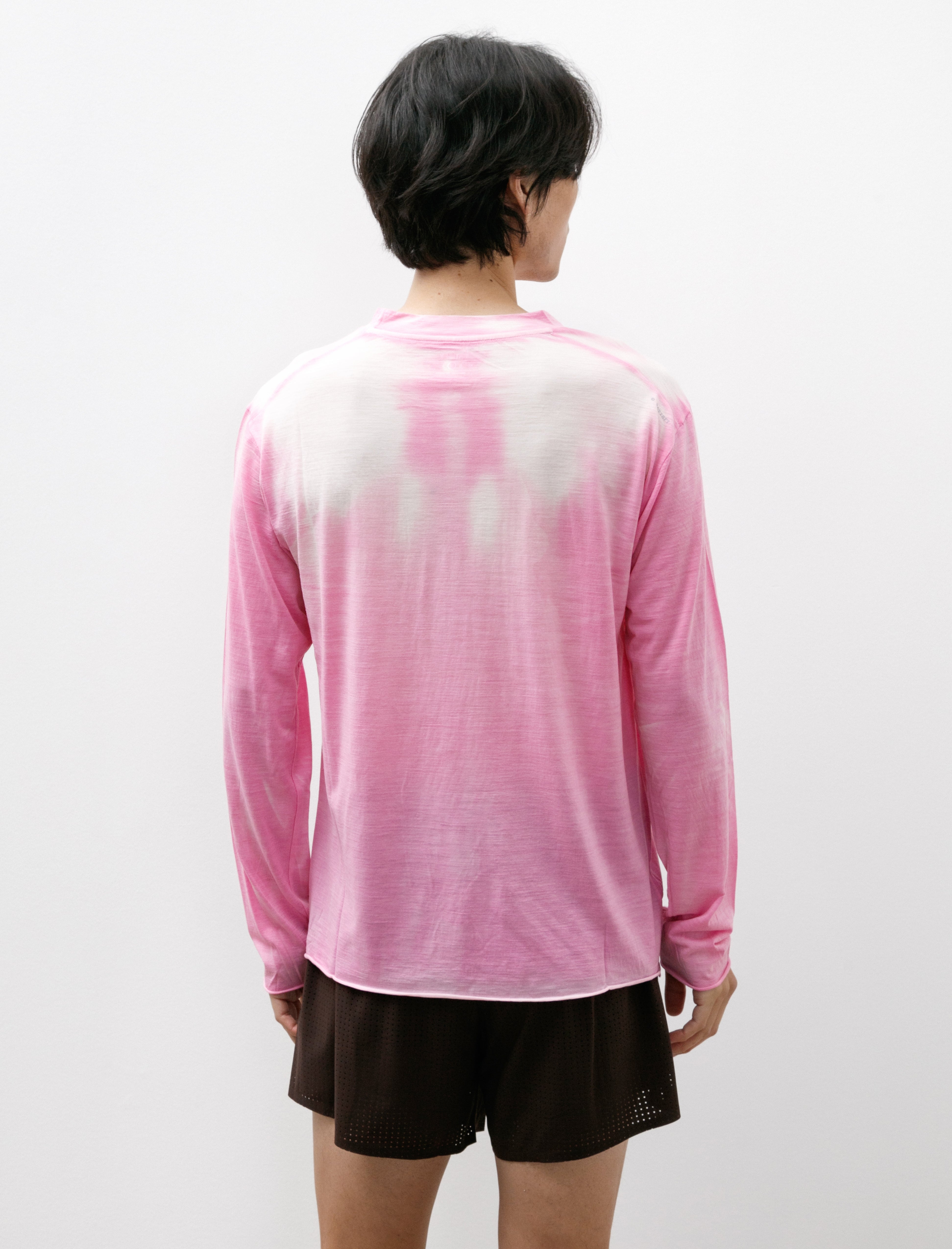 Satisfy CloudMerino Long Tee Thermo Pink