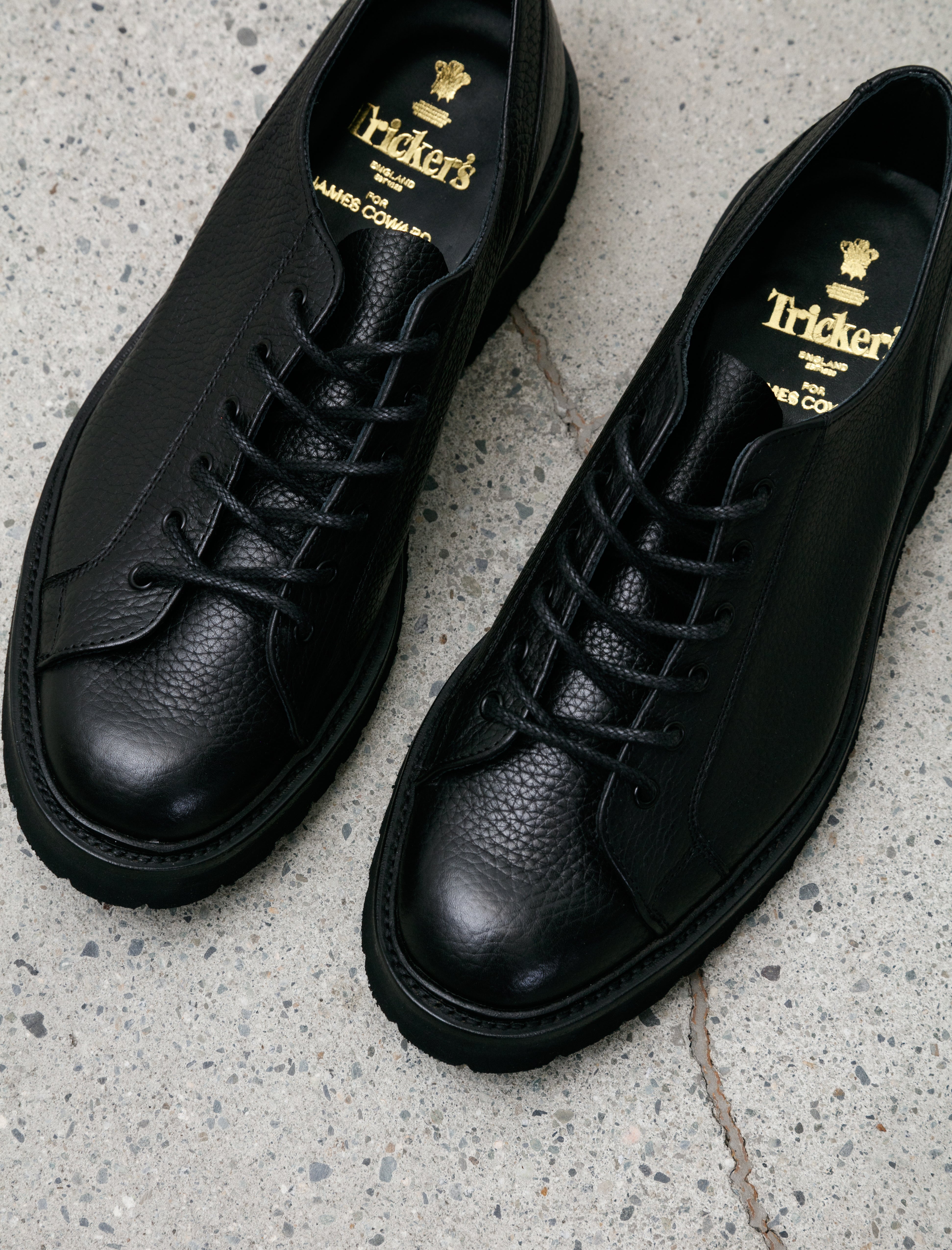 James Coward x Trickers Monkey Shoe Black Mufflone Vi Lite