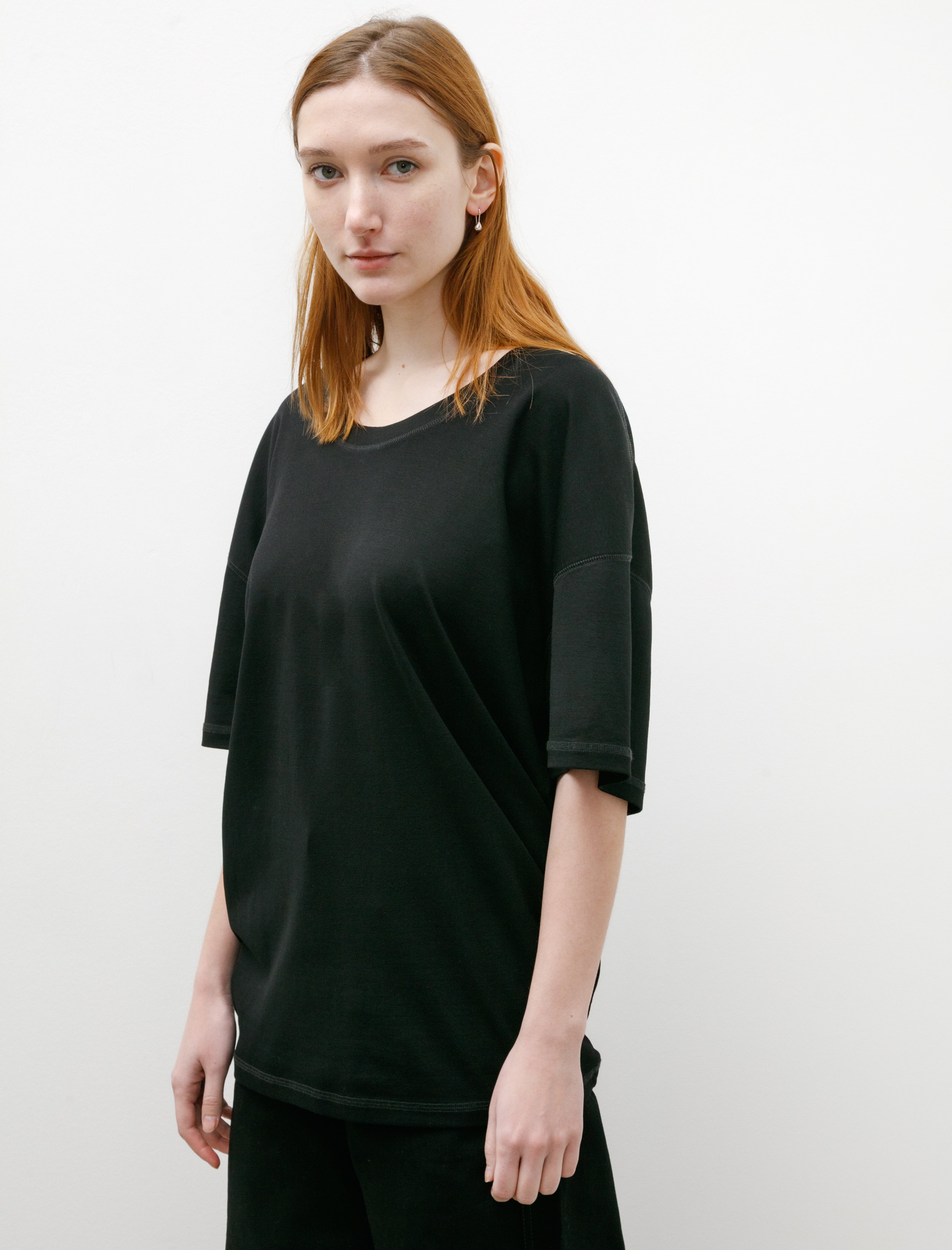 Lemaire Rib T-Shirt Black