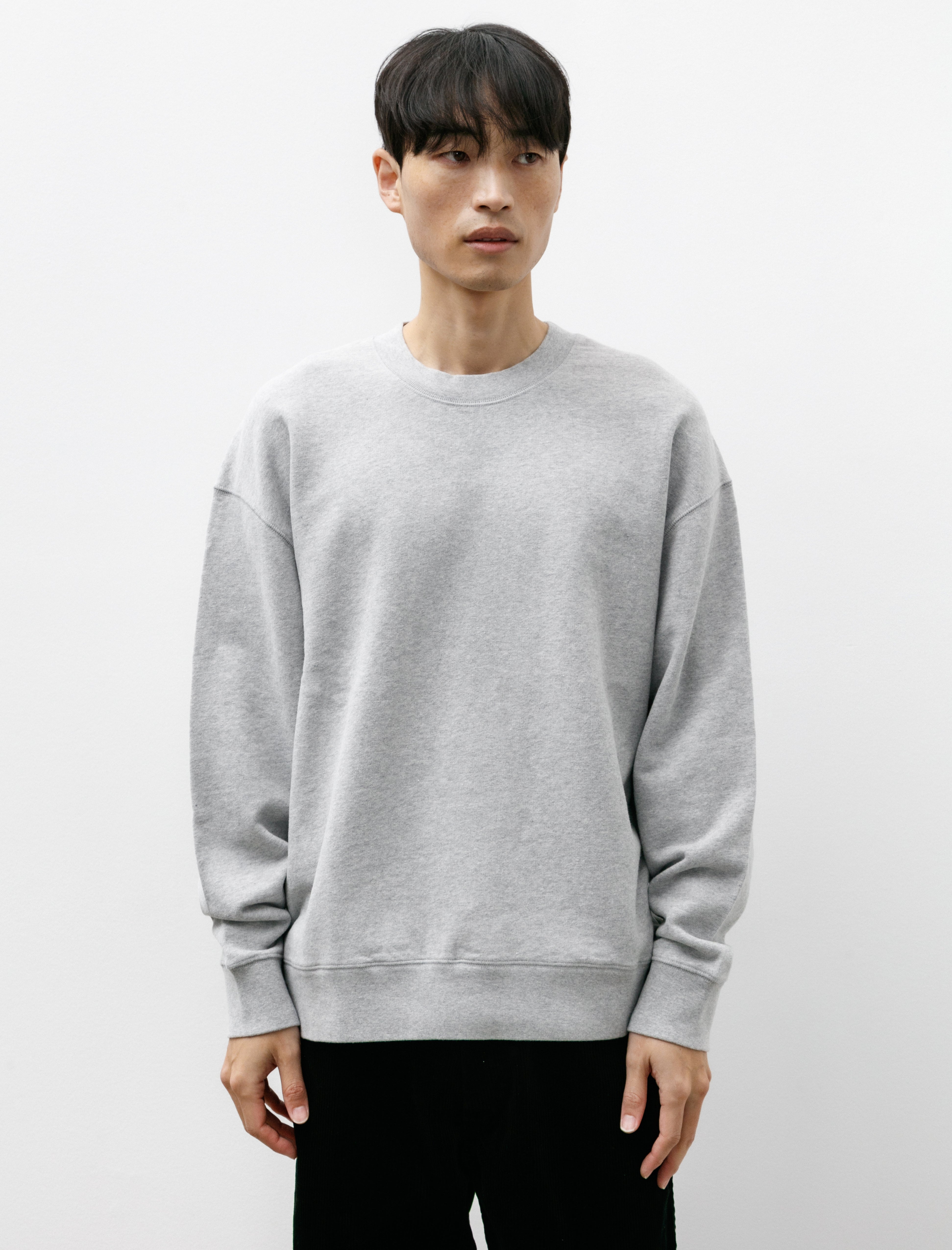 Sunspel Oversized Sweatshirt Light Grey Mélange