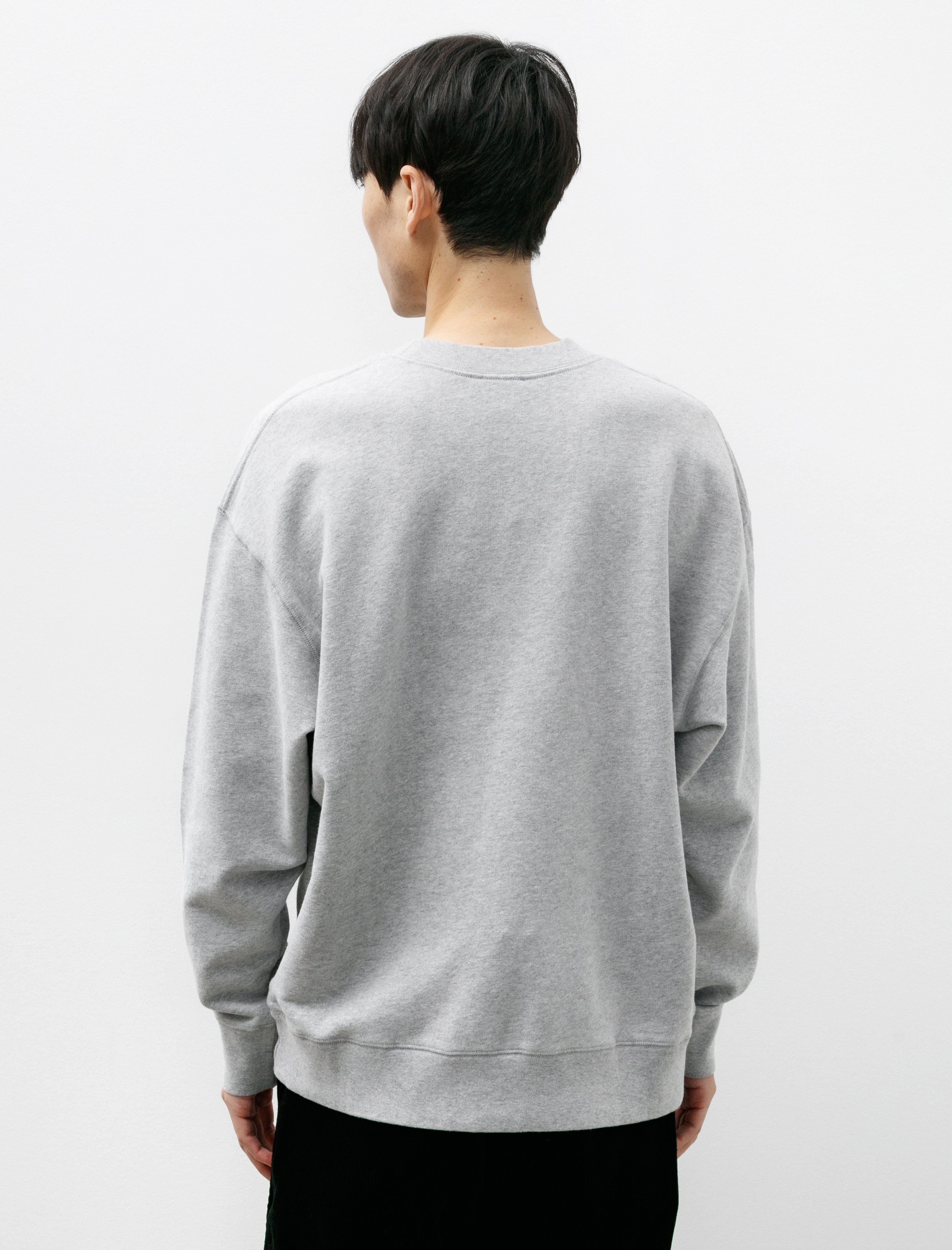 Sunspel Oversized Sweatshirt Light Grey Mélange