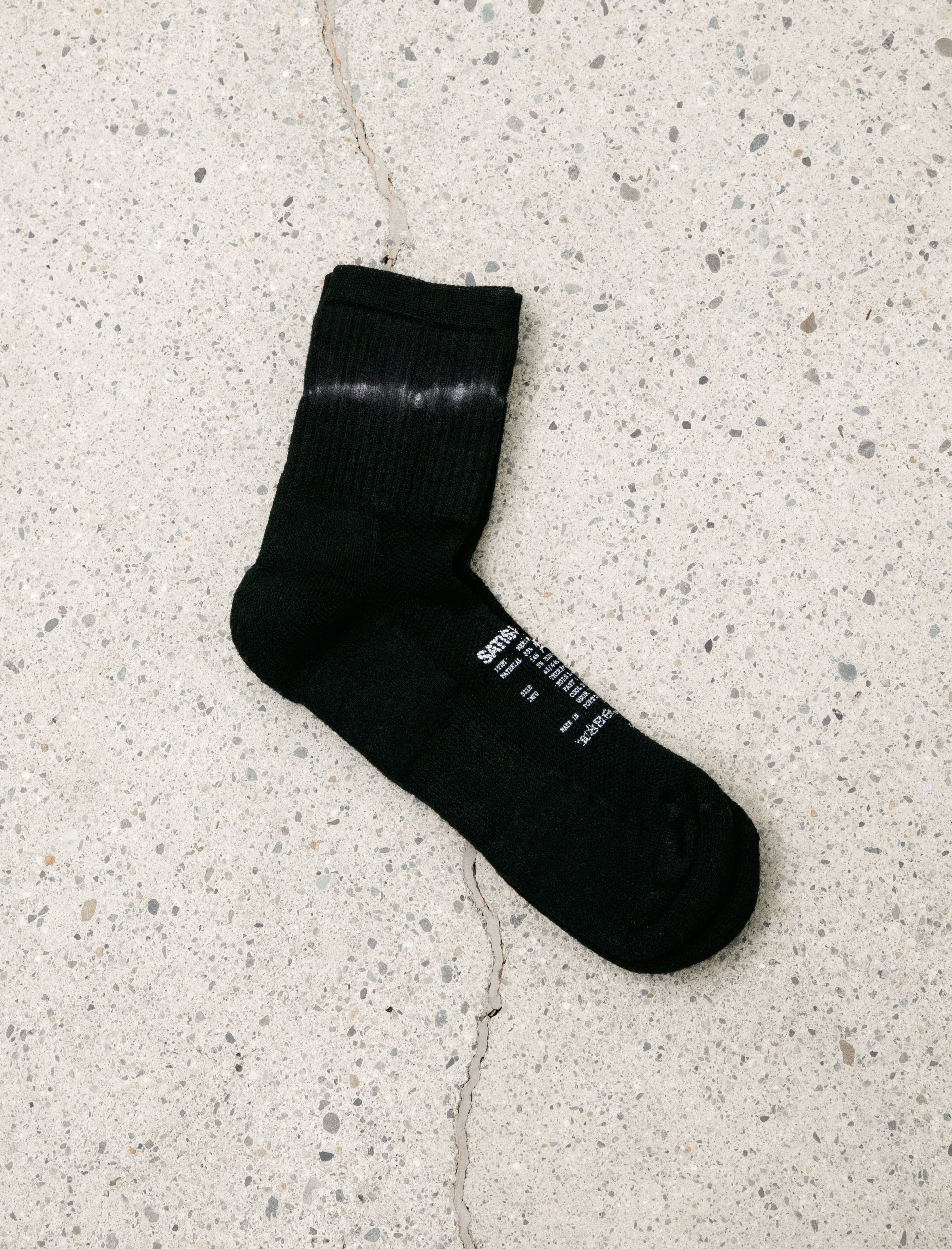 Satisfy Merino Tube Socks Black Tie Dye