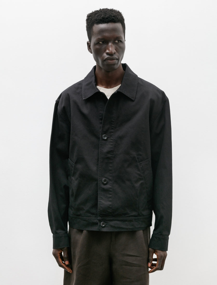 MHL Boxy Worker Jacket Cotton Drill Black