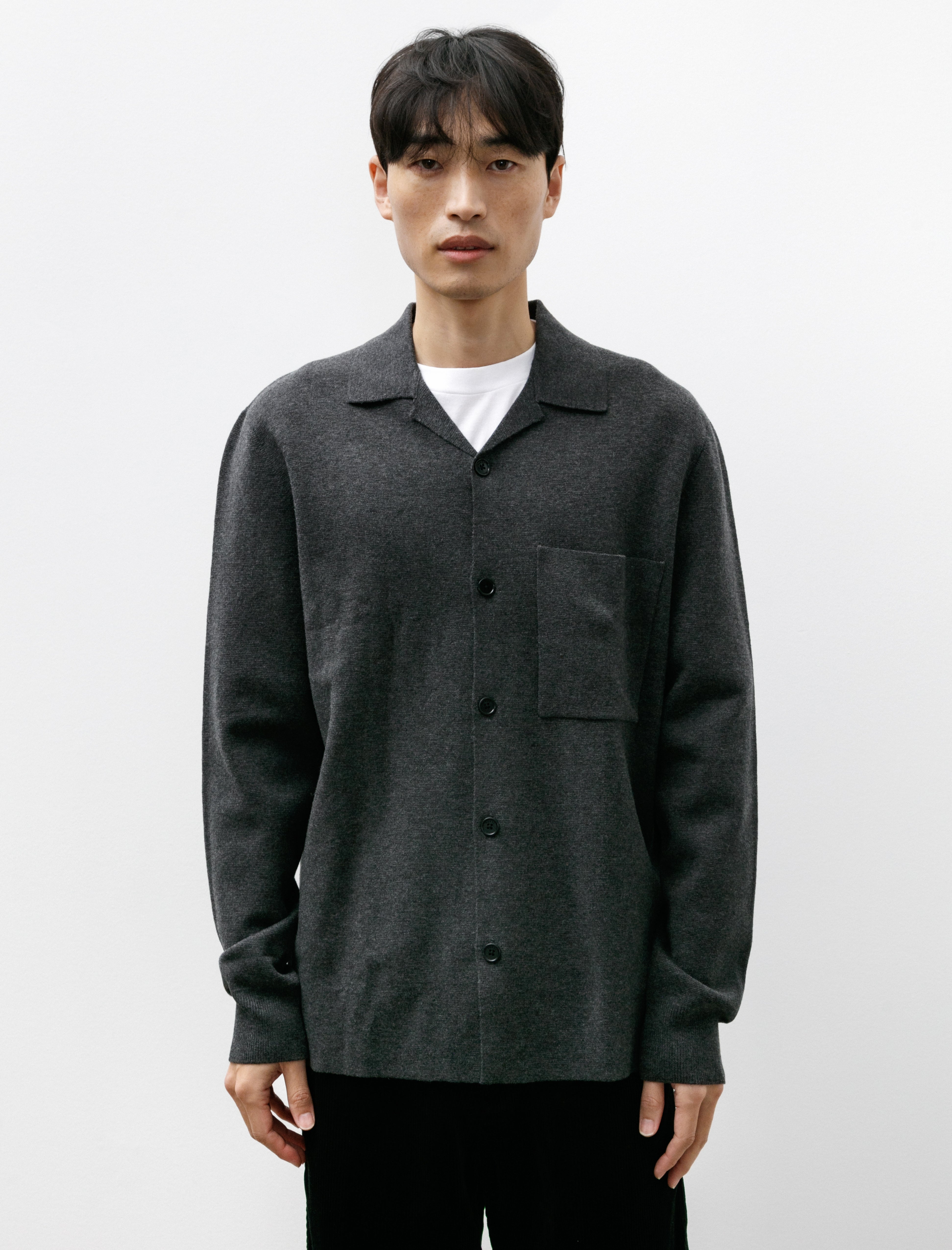 Norse Projects Nicolai Merino Cotton Milano Jacket Dark Grey Melange