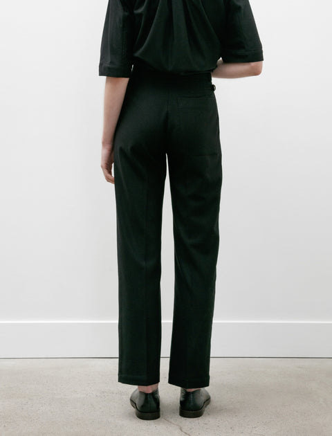 Wanze Song Cinch Trousers Felted Wool Cashmere Black