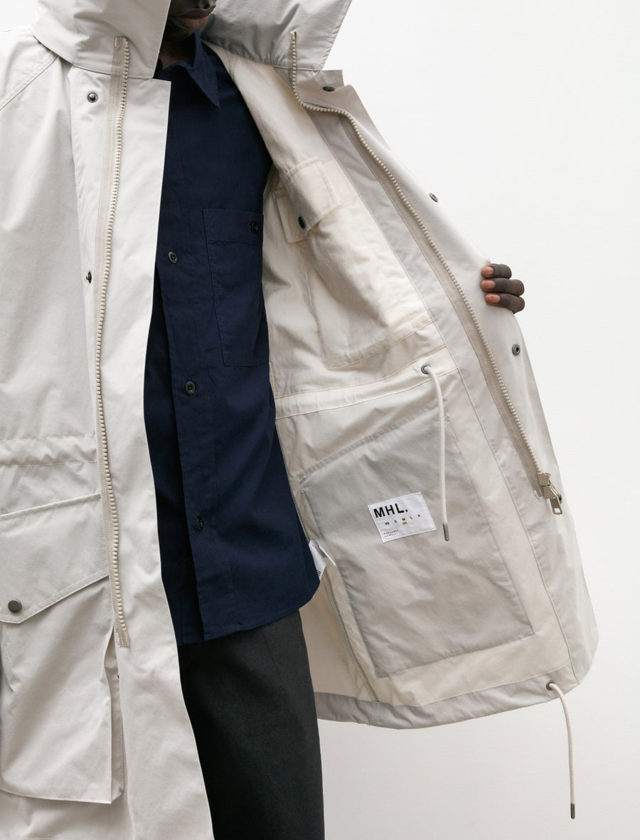 MHL Stand Collar Parka Paper Dry Polyester Stone