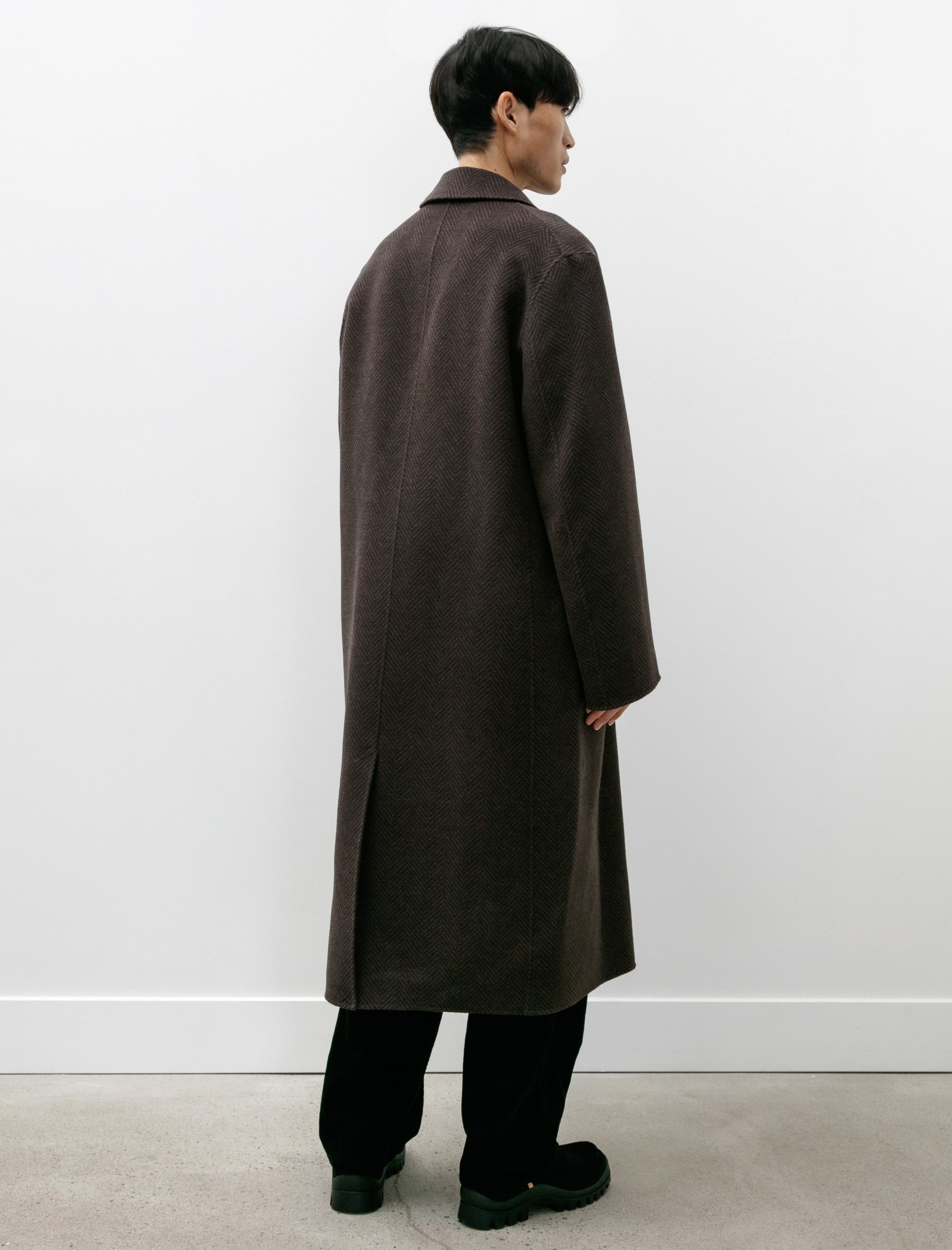 Acne Studios Double Breasted Wool Coat Anthracite Grey