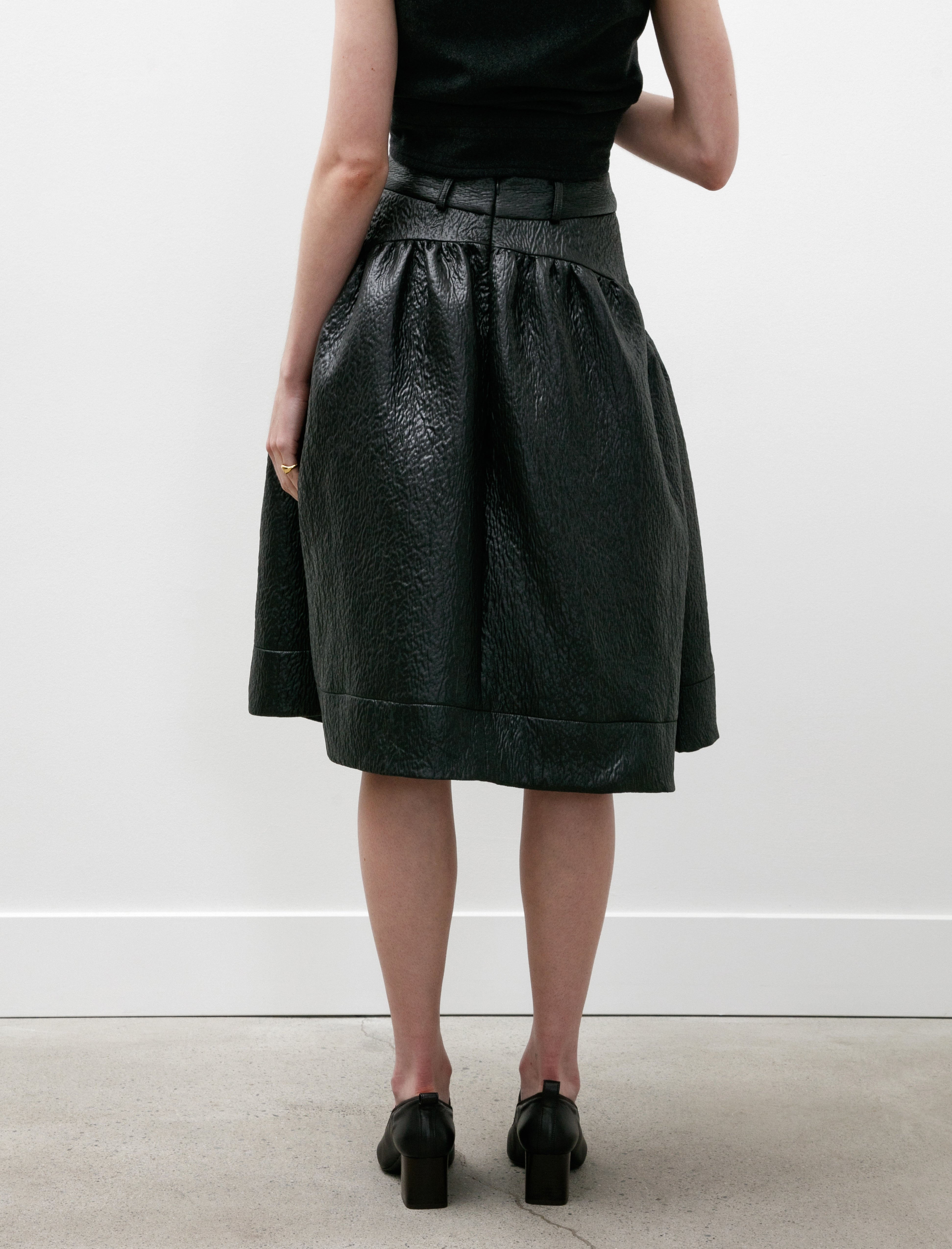 Wanze Song Midi Gathered Skirt Quilted Nylon