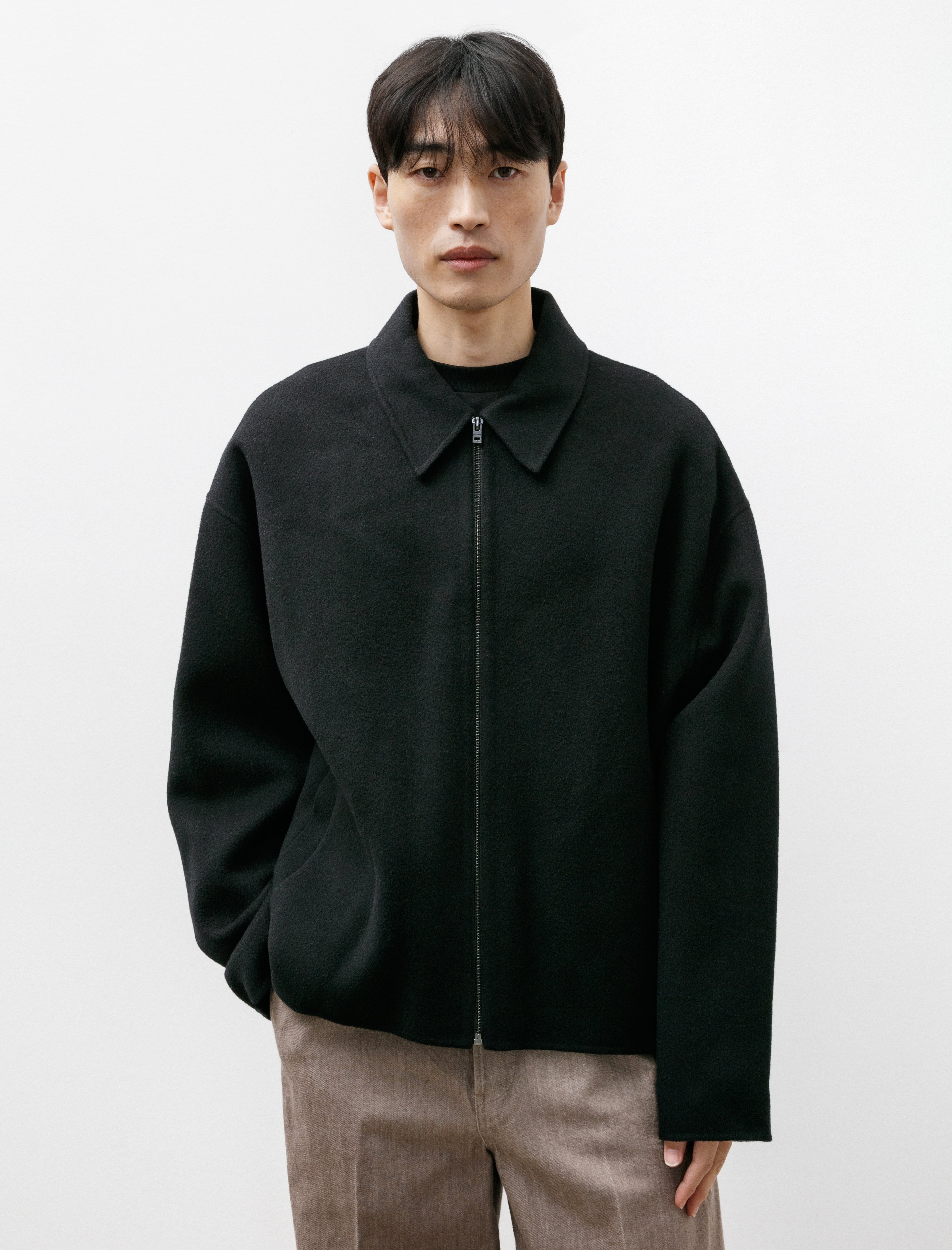 Acne Studios Wool Zipper Jacket Black