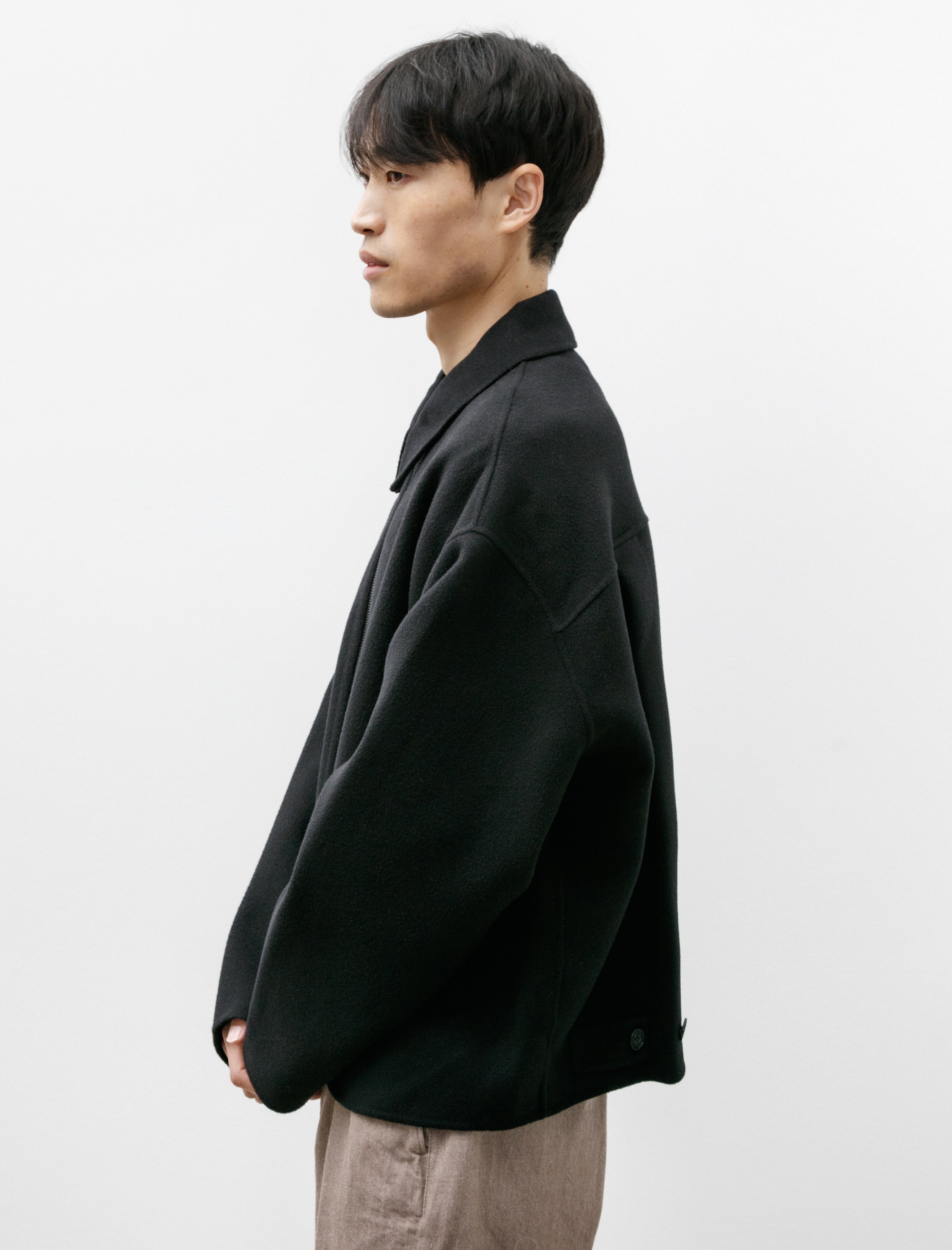 Acne Studios Wool Zipper Jacket Black