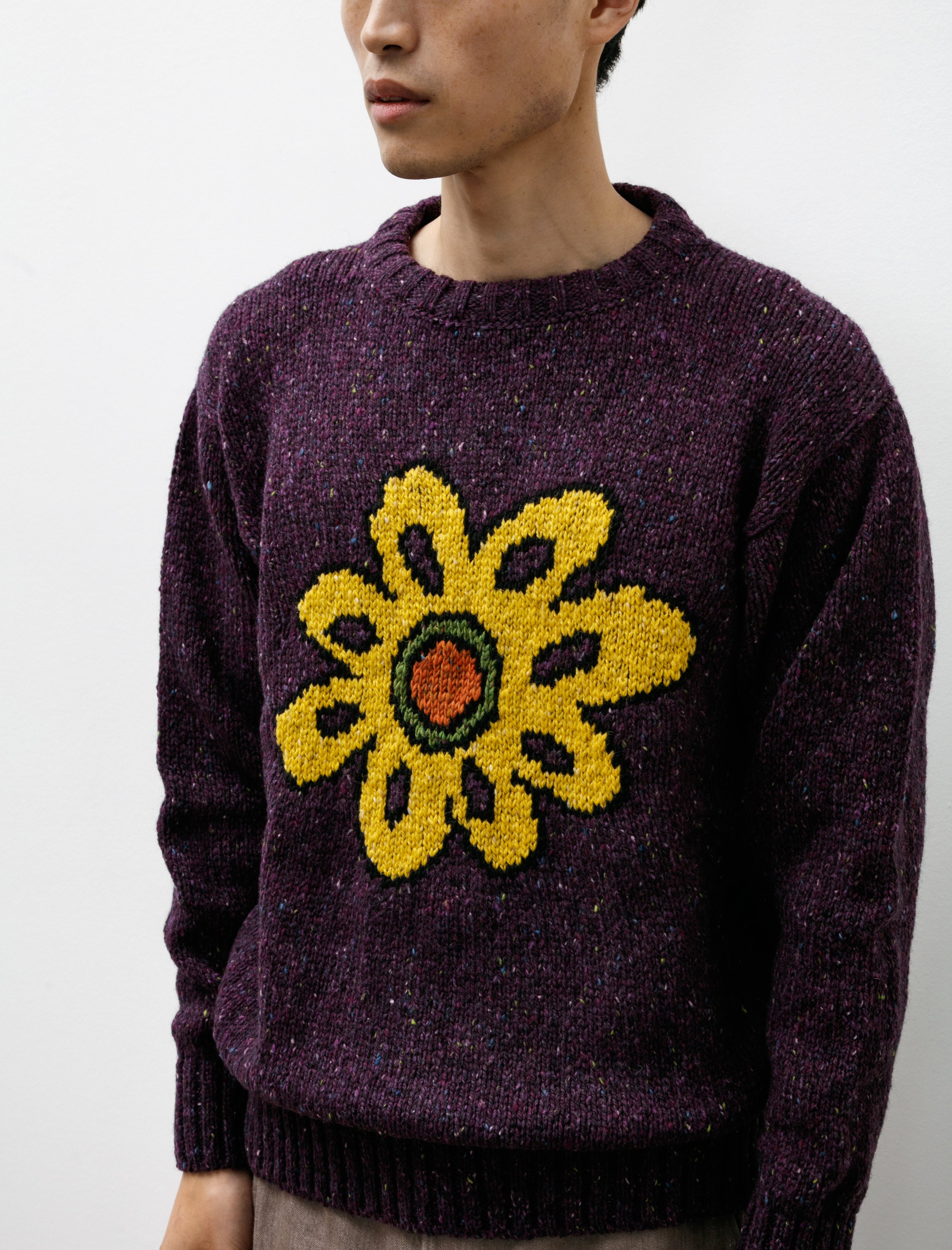 Howlin' Big Flower Lover Pullover Purple