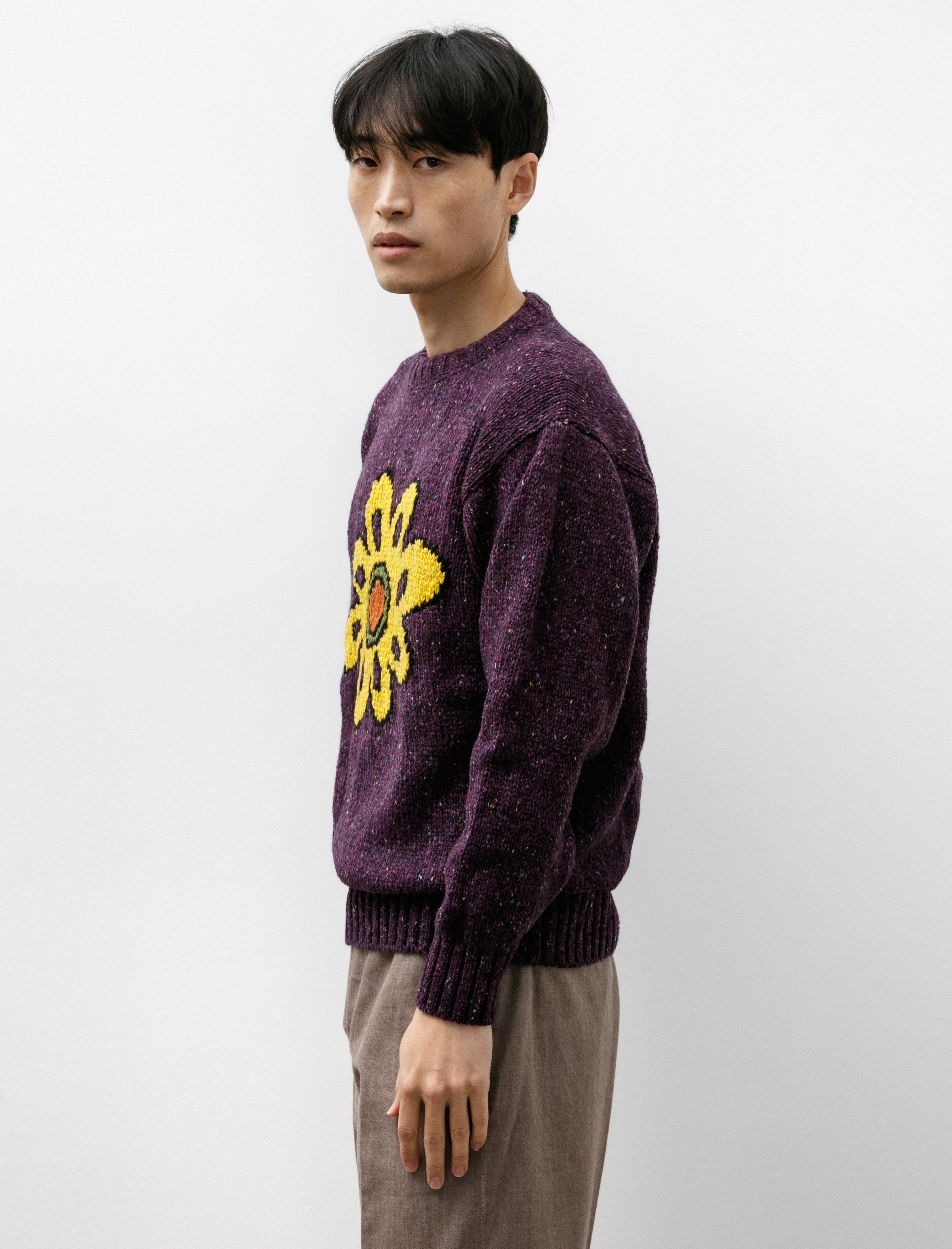 Howlin' Big Flower Lover Pullover Purple