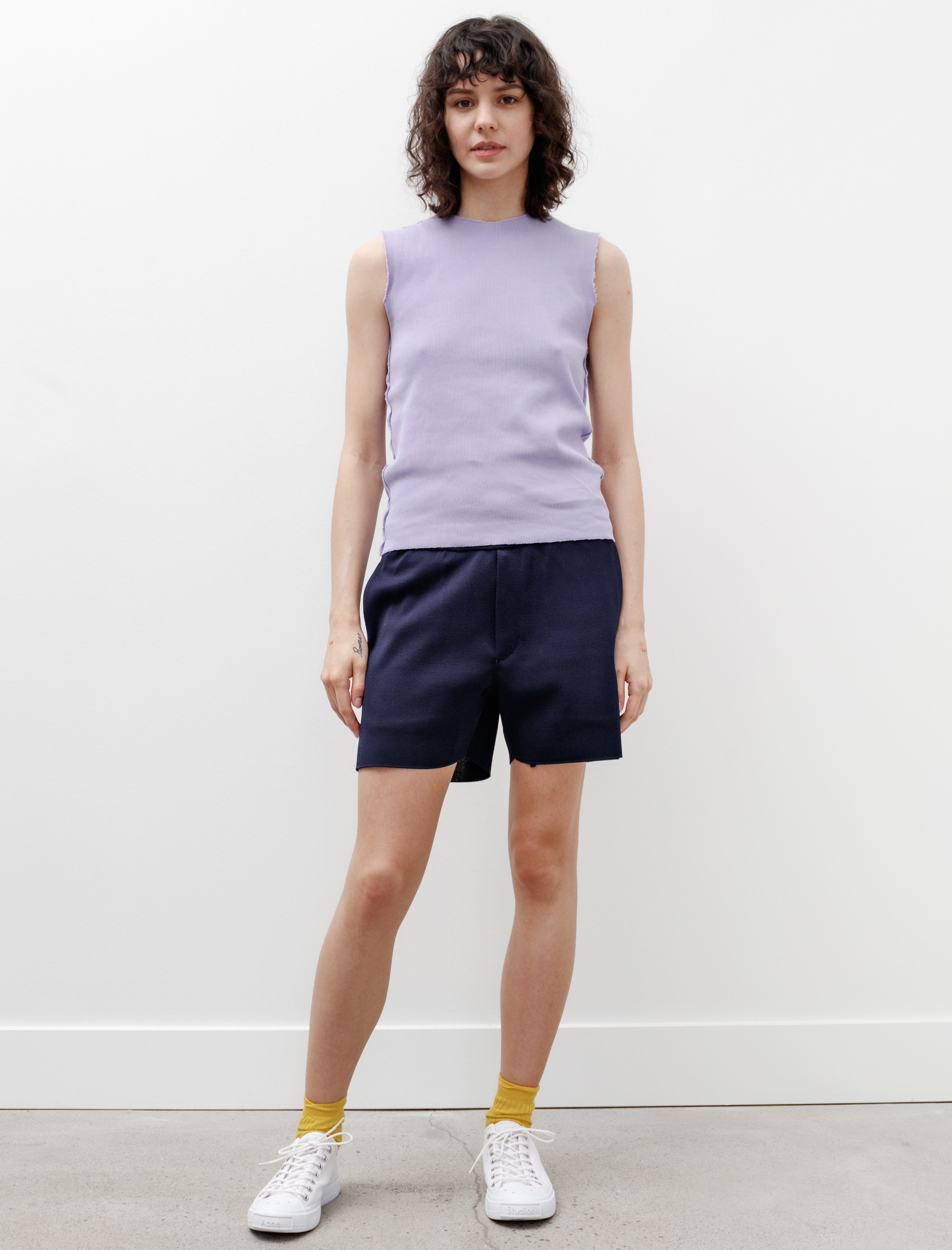 CFCL High Twist Milan Knit Shorts Navy