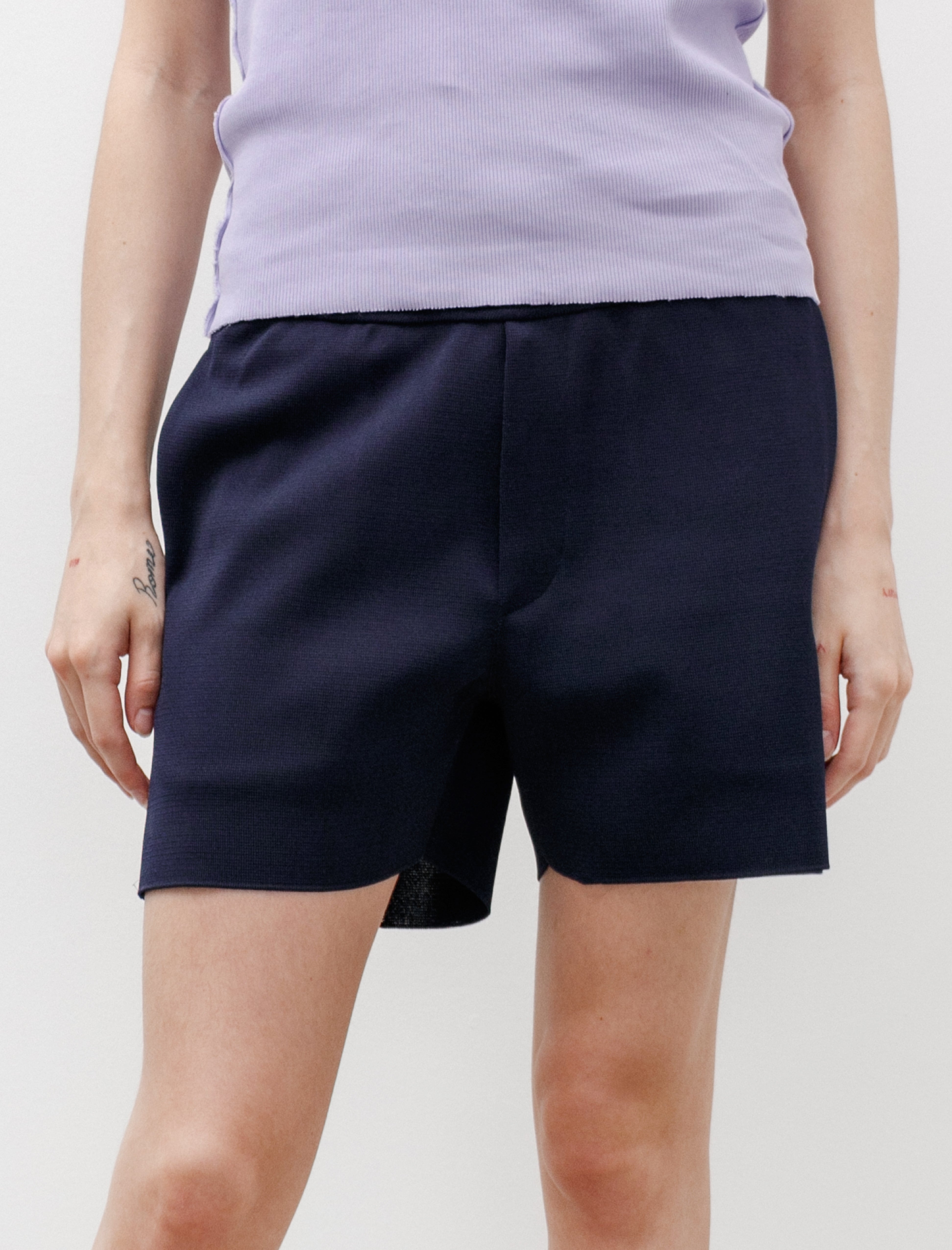 CFCL High Twist Milan Knit Shorts Navy