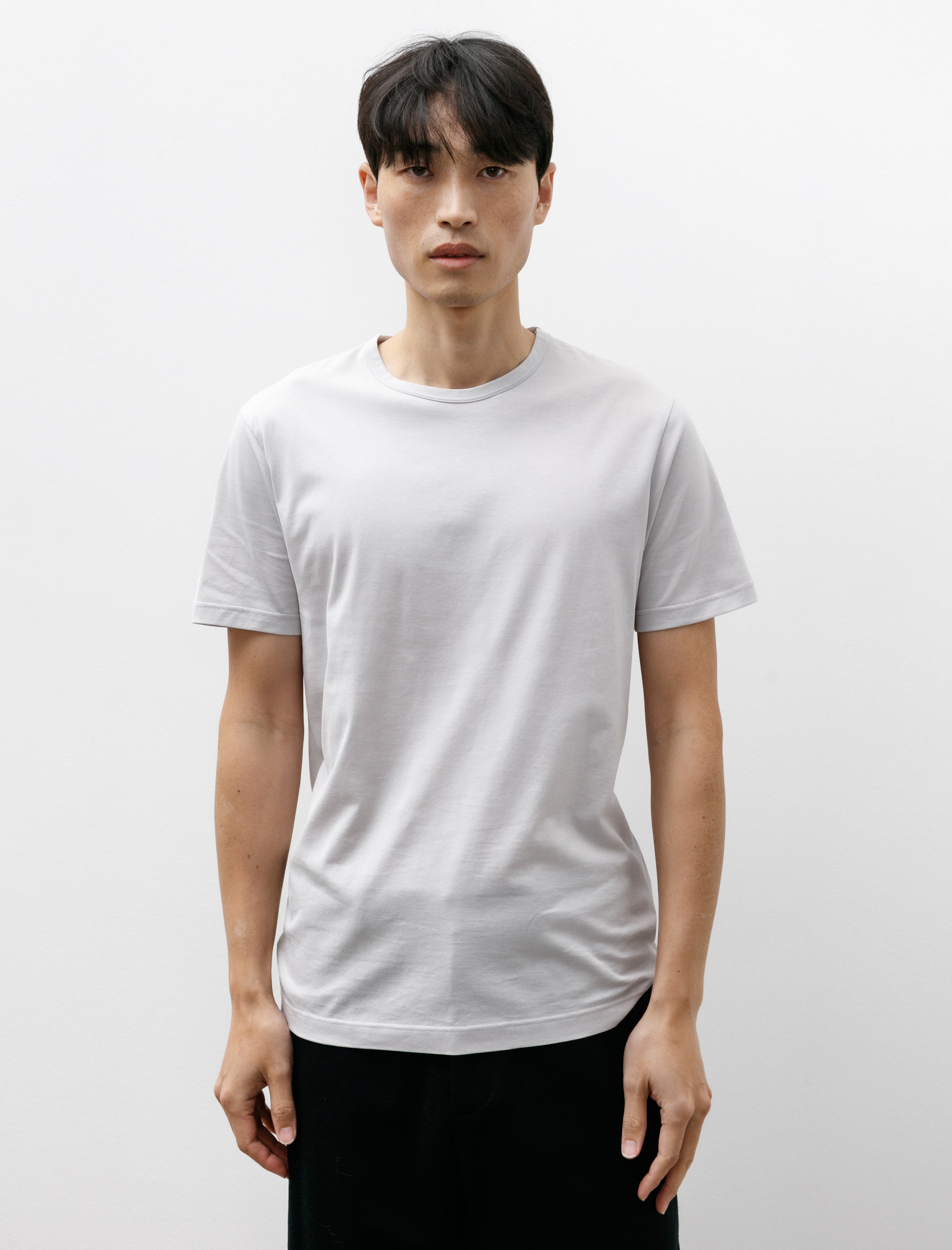 Sunspel SS Crew Neck Classic T-Shirt Smoke Grey