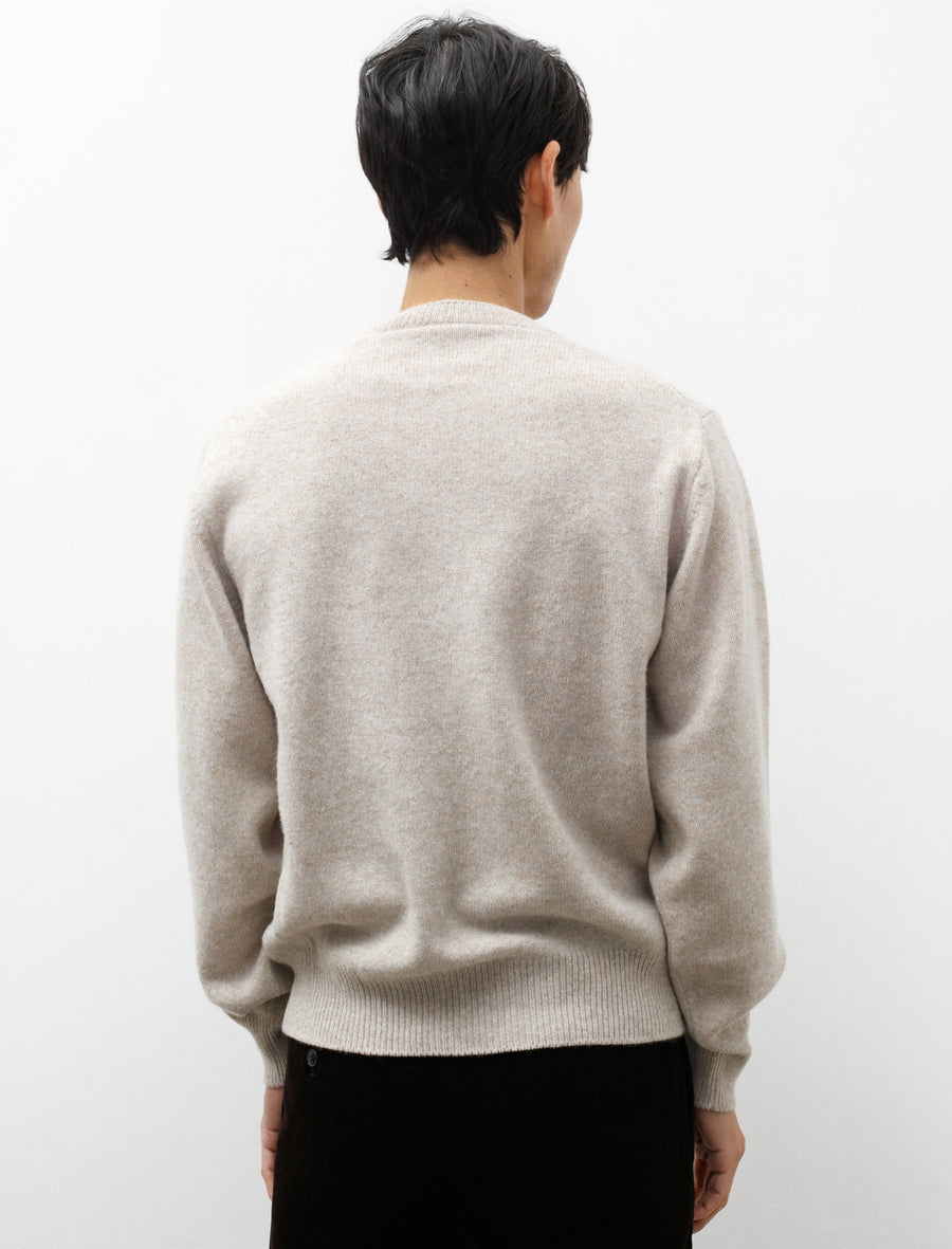 Lambswool Crewneck Pullover Ecru