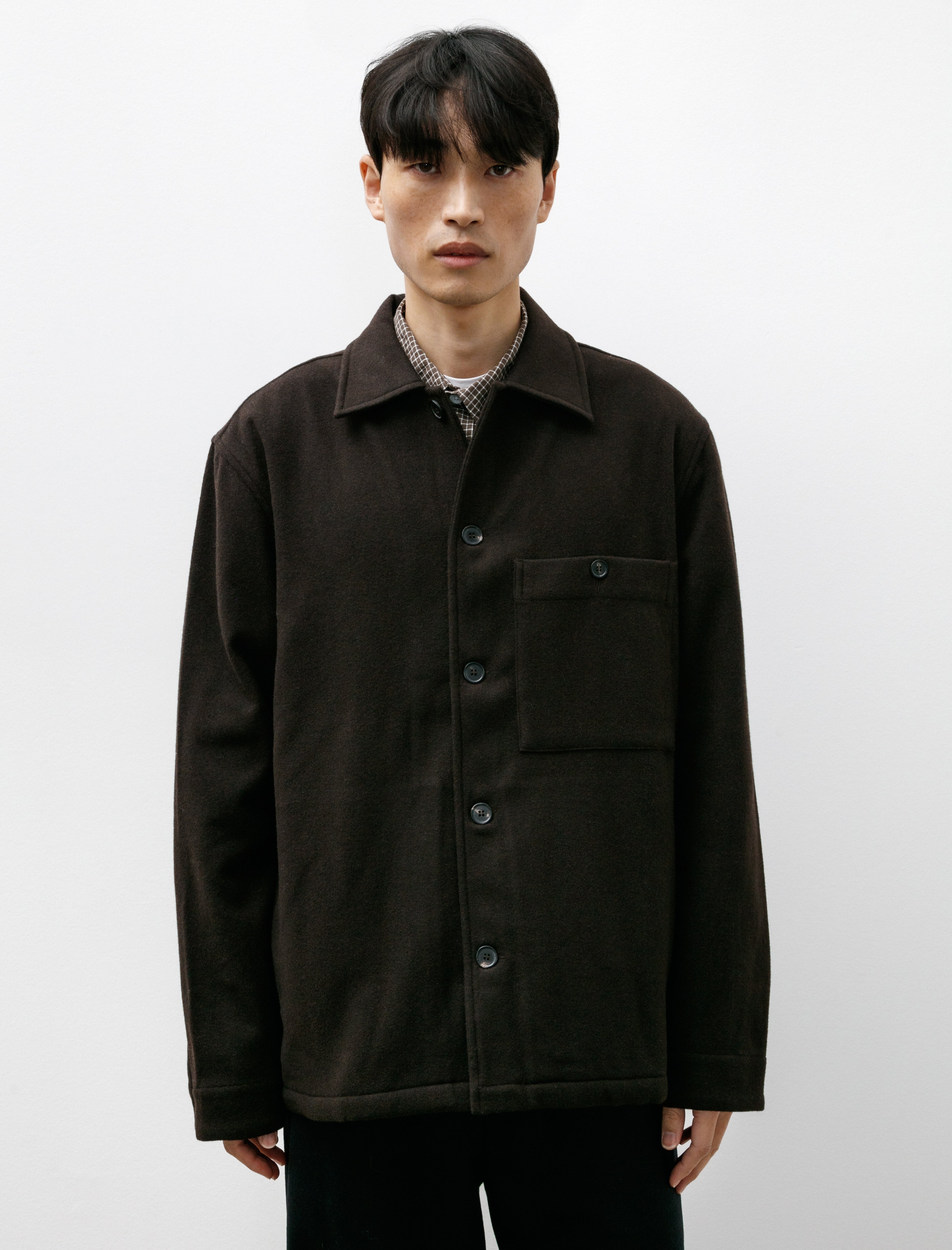 Norse Projects Folke Wool Overshirt Espresso