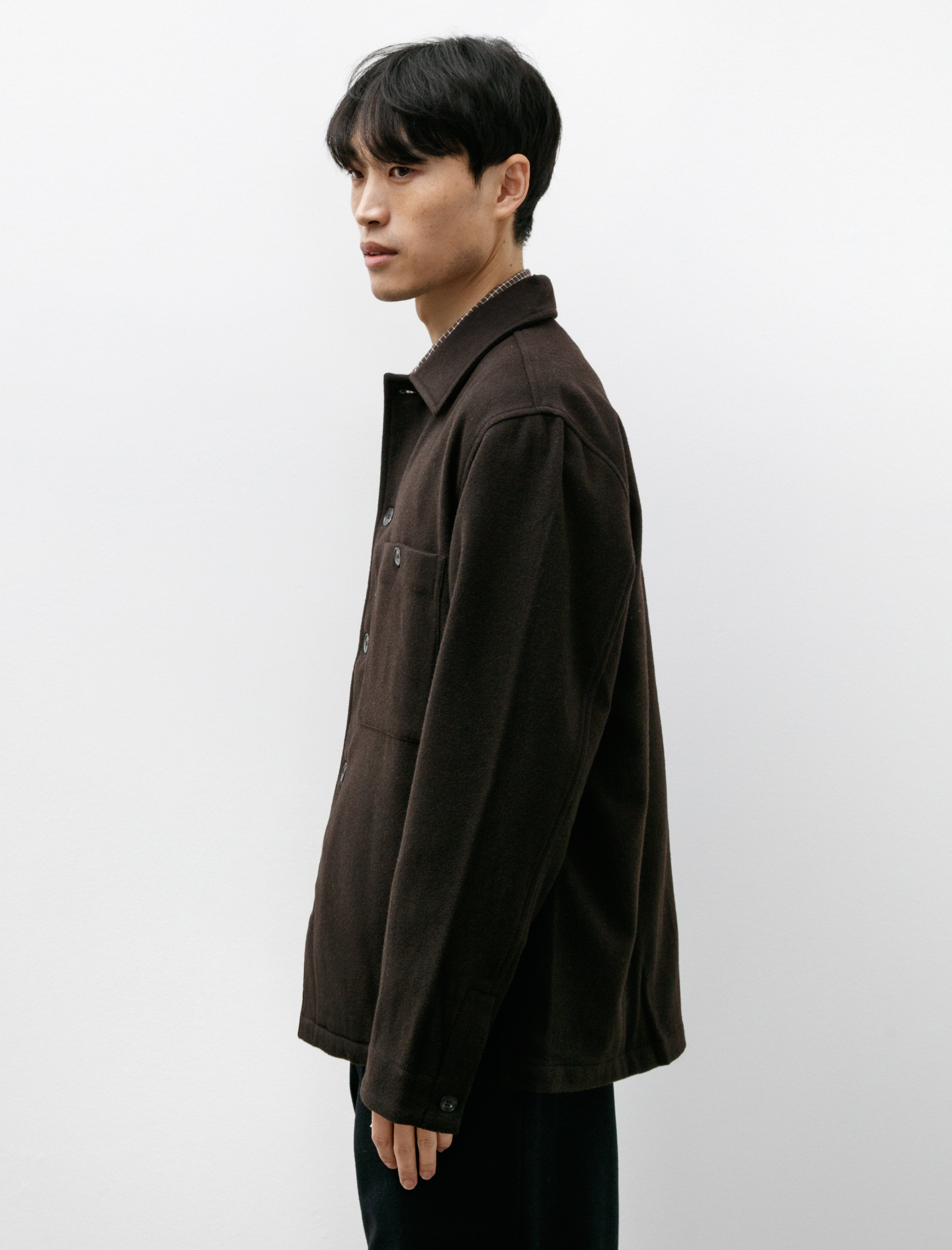 Norse Projects Folke Wool Overshirt Espresso