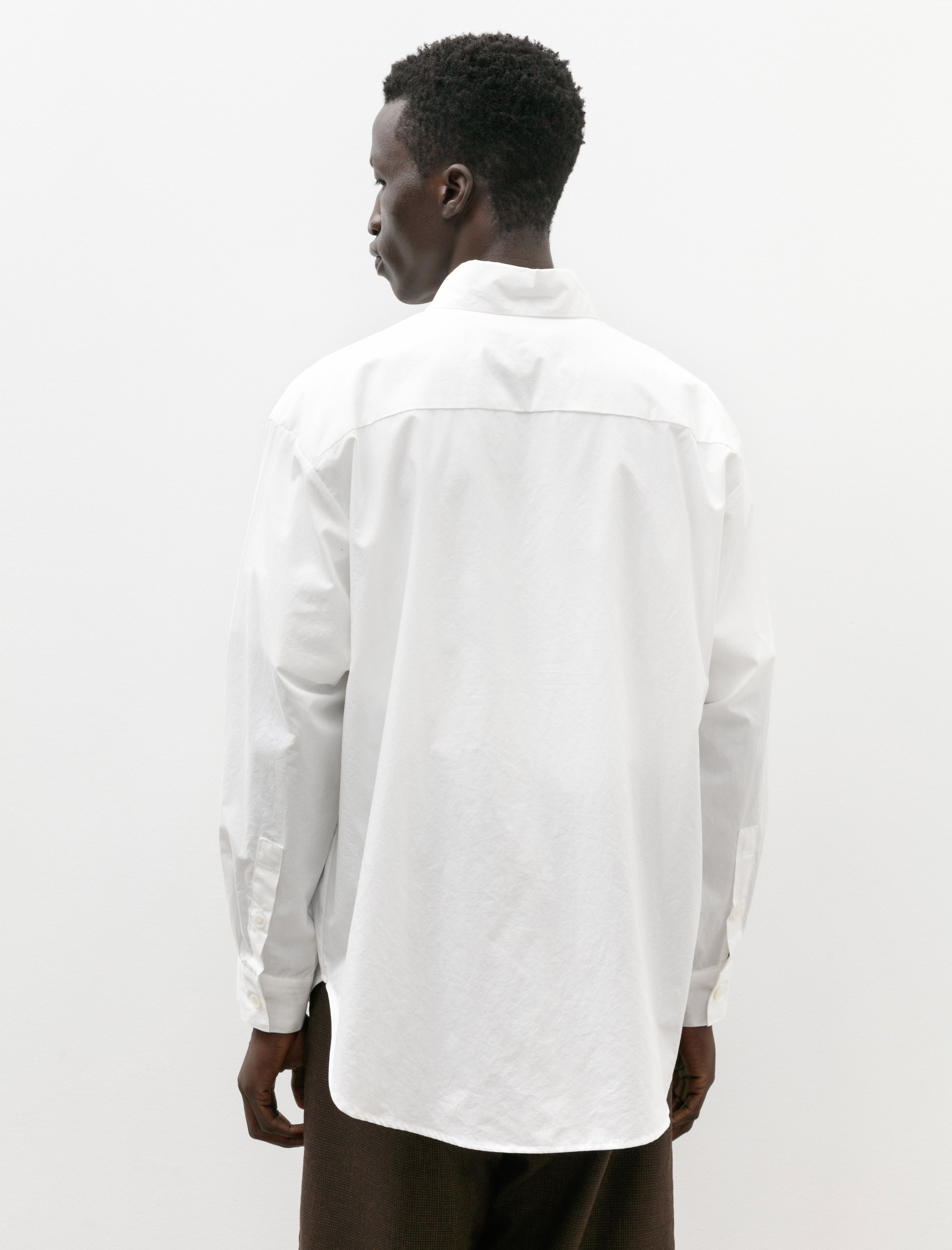 Evan Kinori Big Shirt Two Organic Cotton Hemp Typewriter White