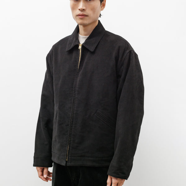 Comoli Moleskin Zip Jacket Black – Neighbour