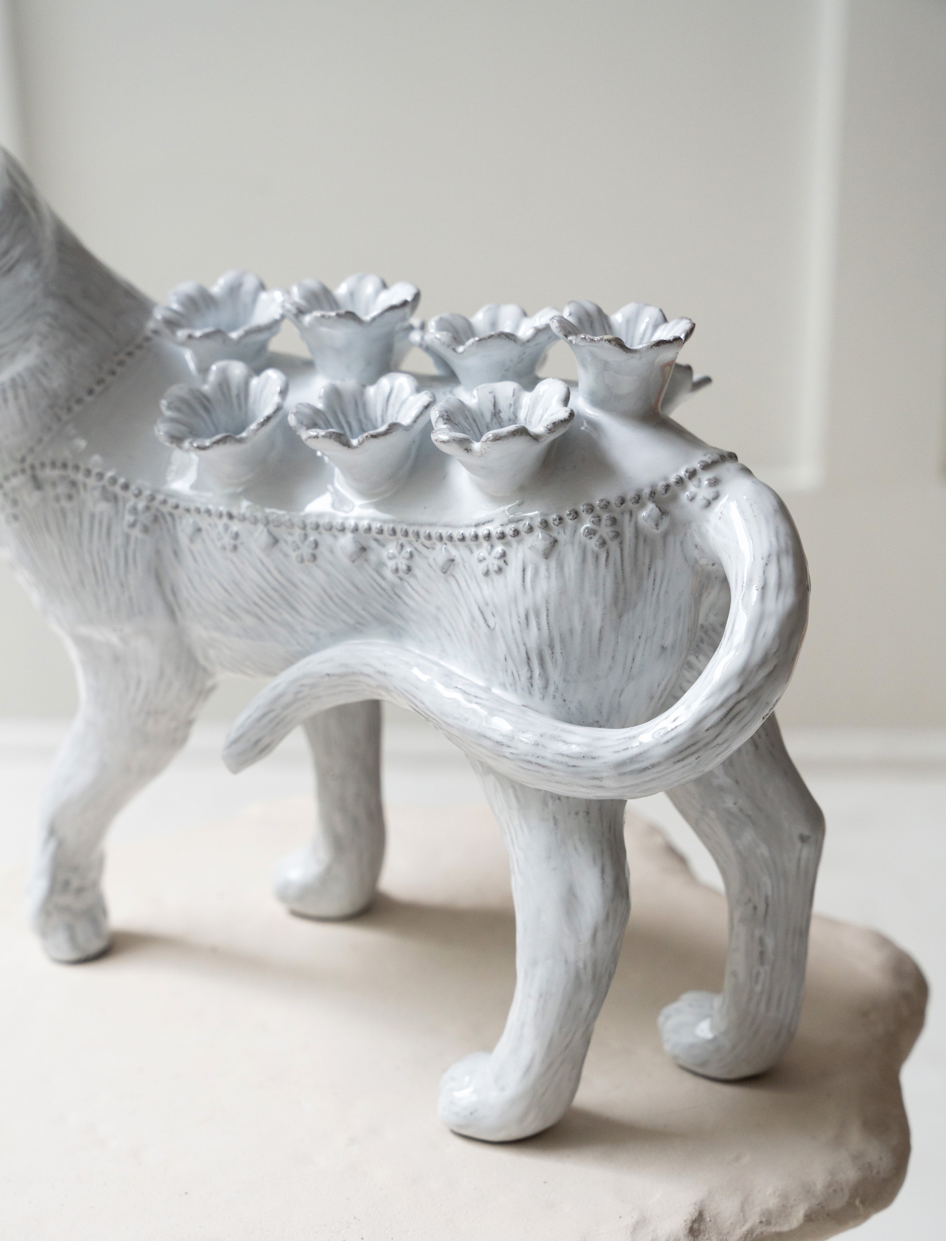 Astier de Villatte Cat Flower Holder 