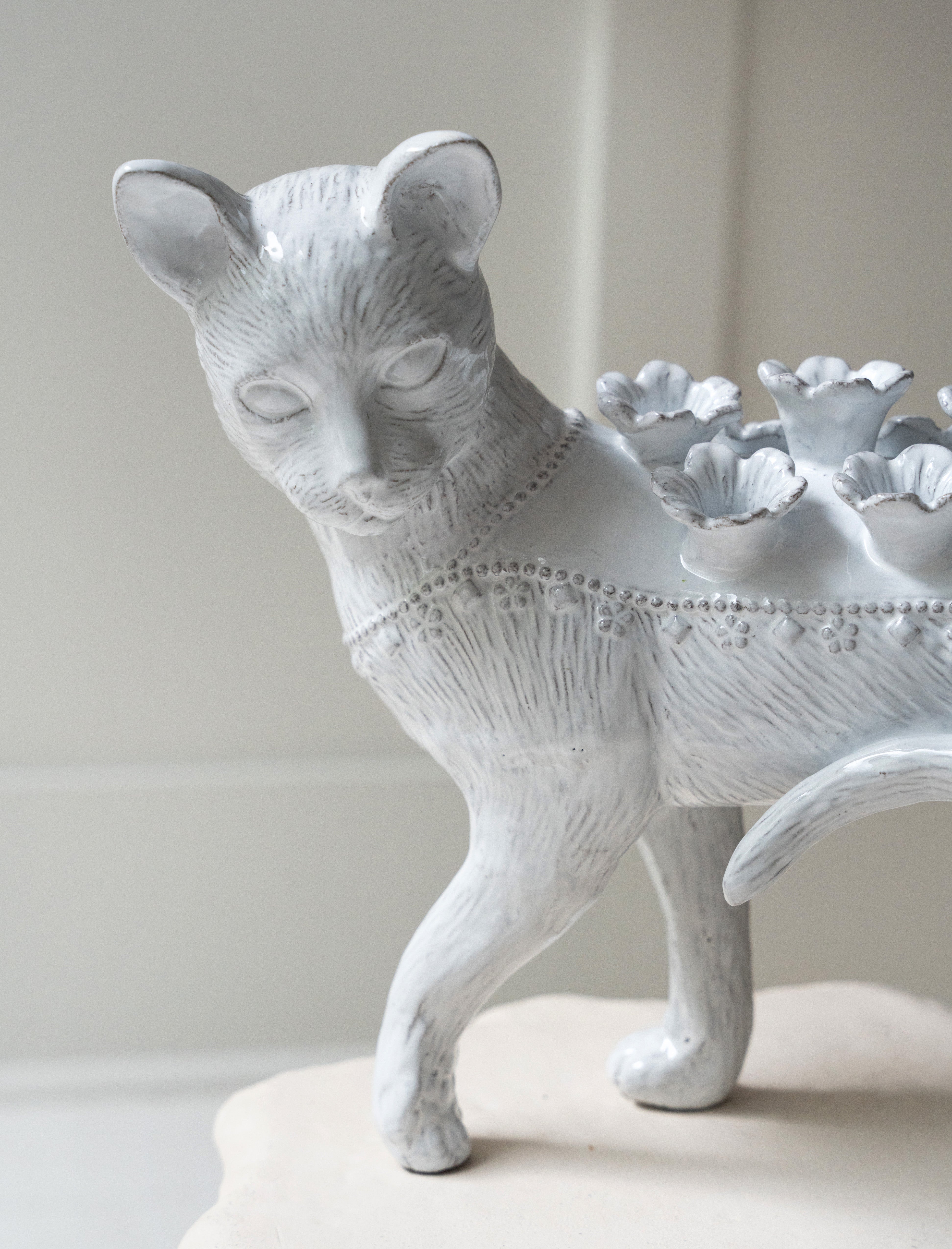 Astier de Villatte Cat Flower Holder 