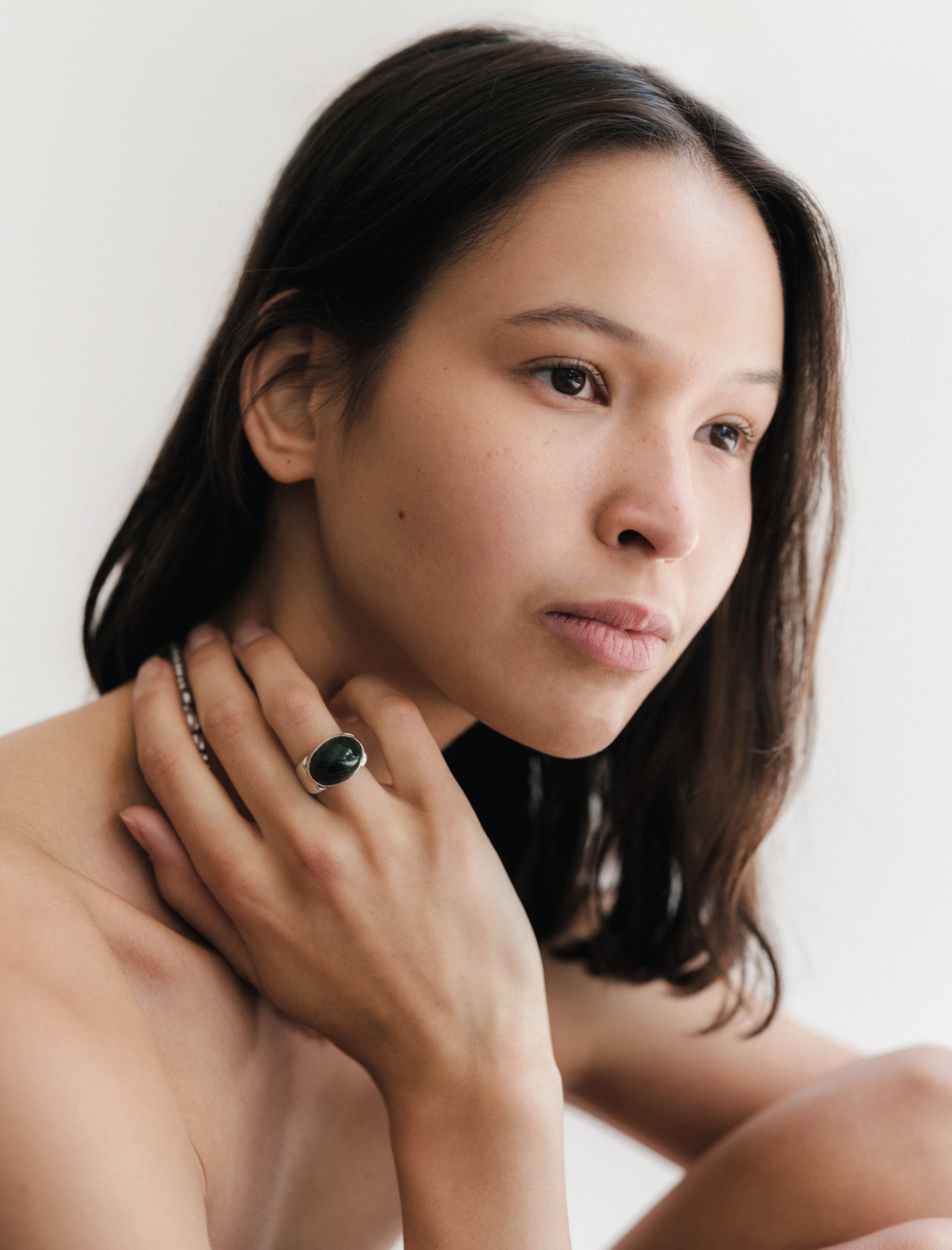 Sophie Buhai Small Awakening Ring in Jade