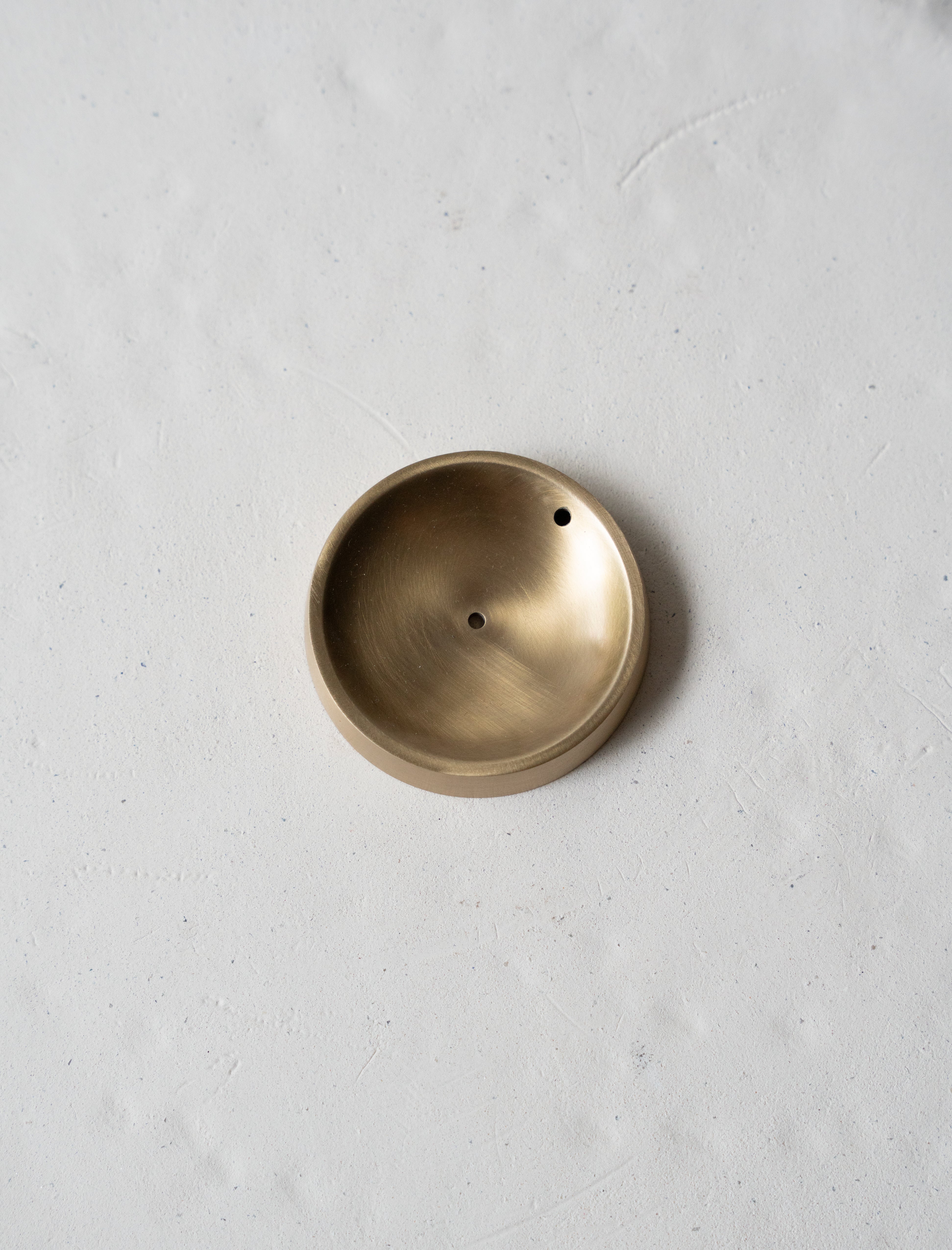 Fog Linen Brass Round Incense Stand