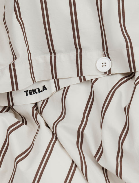 Tekla Percale Double Duvet Cover Hopper Stripes