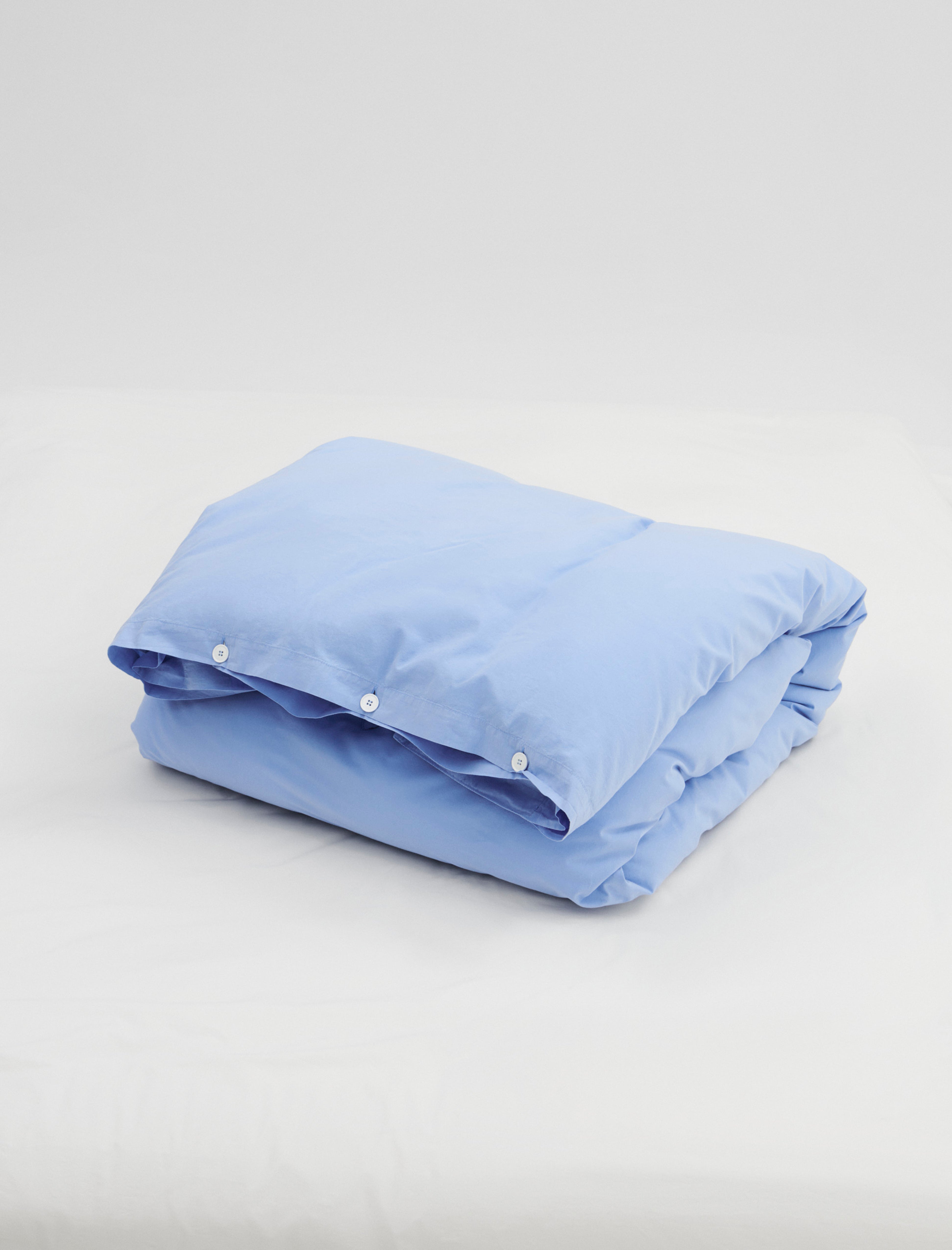 Tekla Percale Double Duvet Cover Island Blue