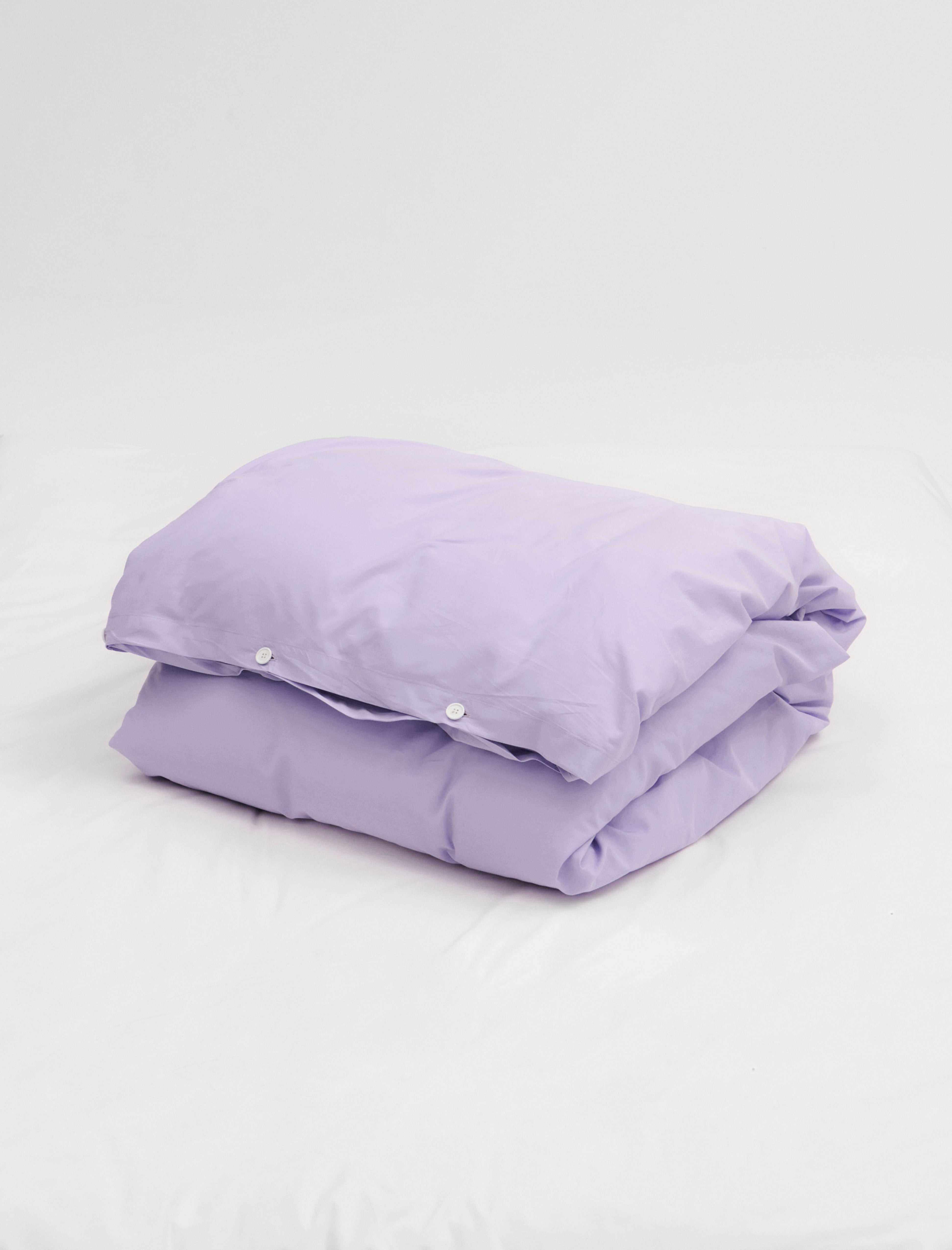 Tekla Percale Double Duvet Cover Lavender