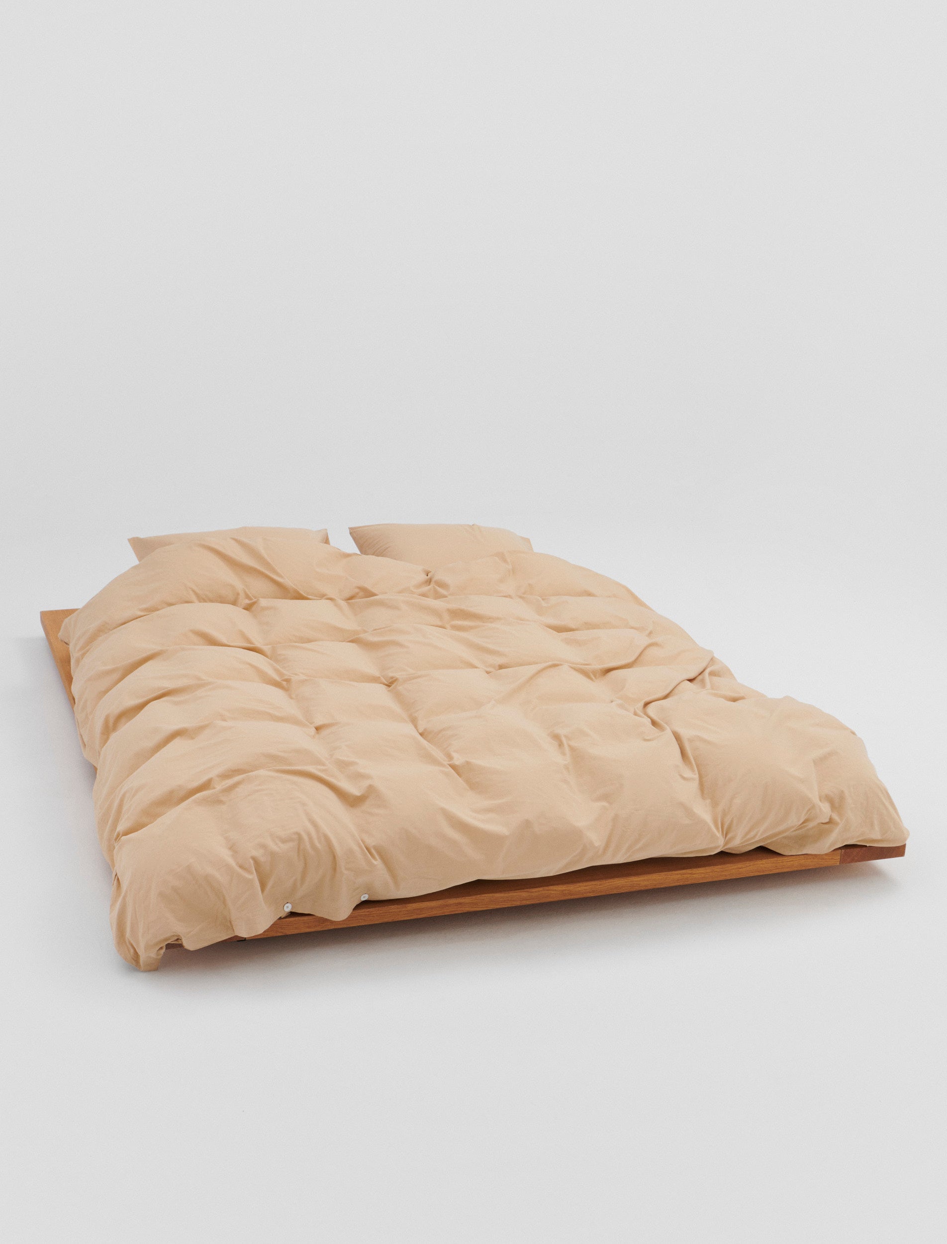 Tekla Percale Double Duvet Cover Sand Beige