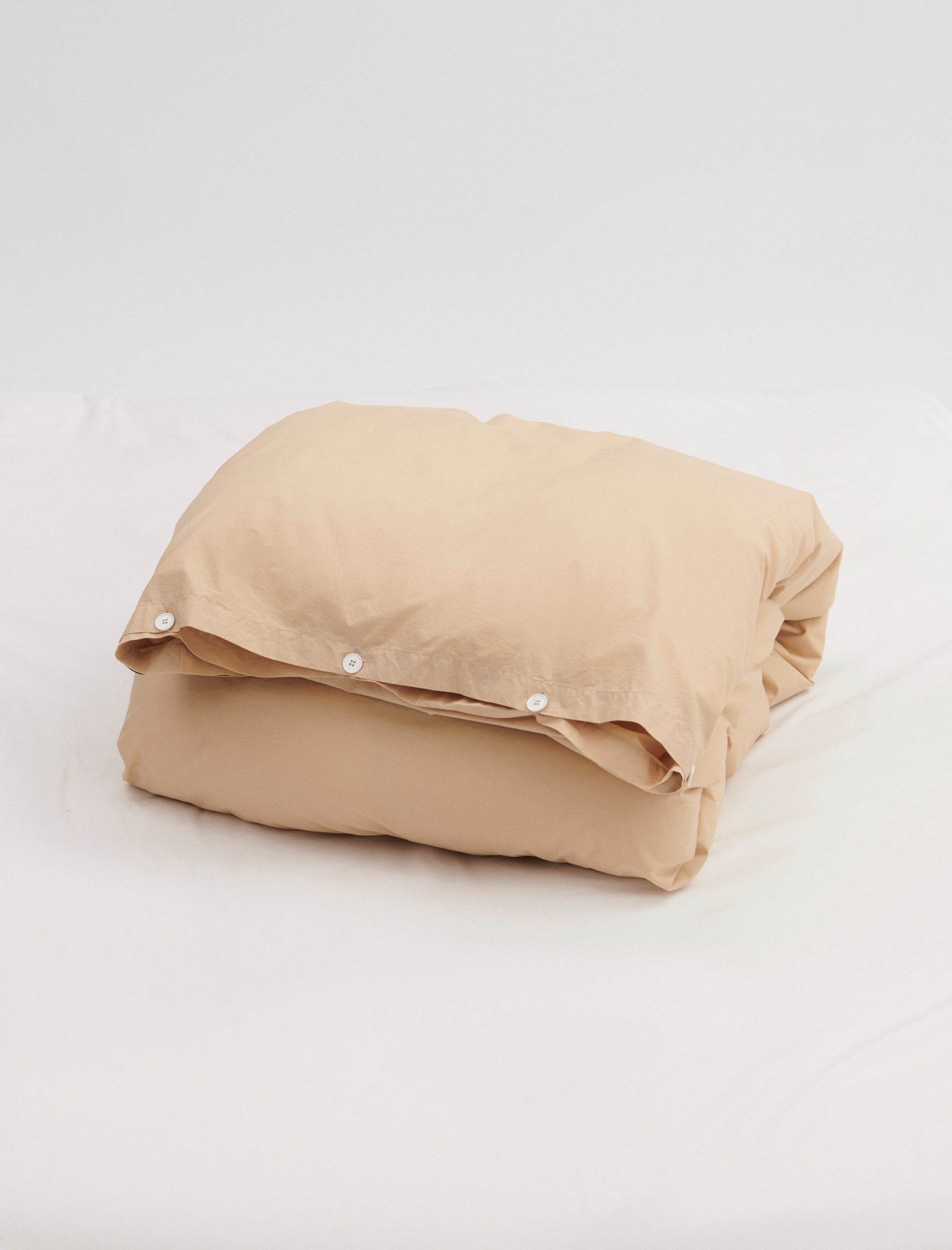 Tekla Percale Double Duvet Cover Sand Beige