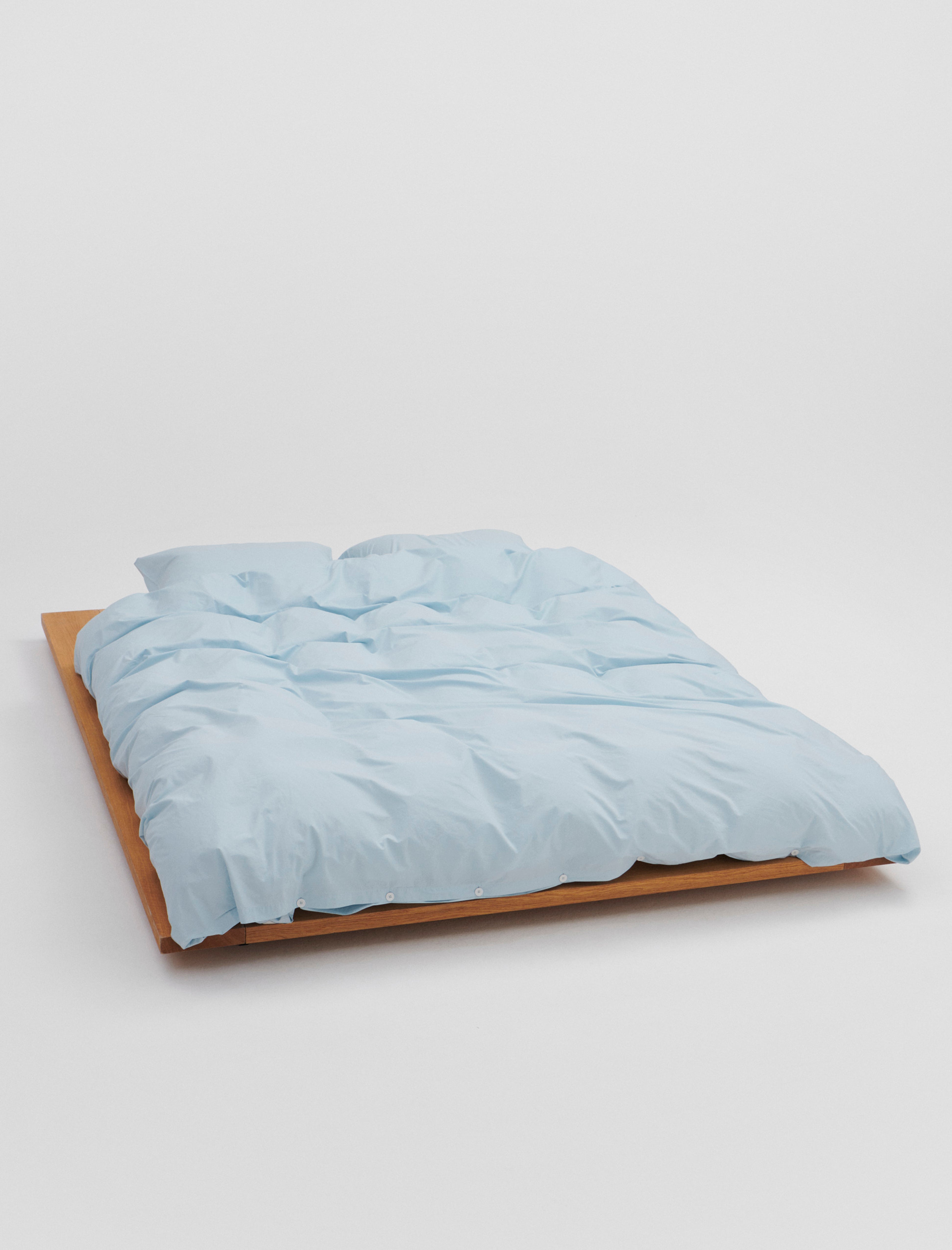 Tekla Percale Double Duvet Cover Sky Blue