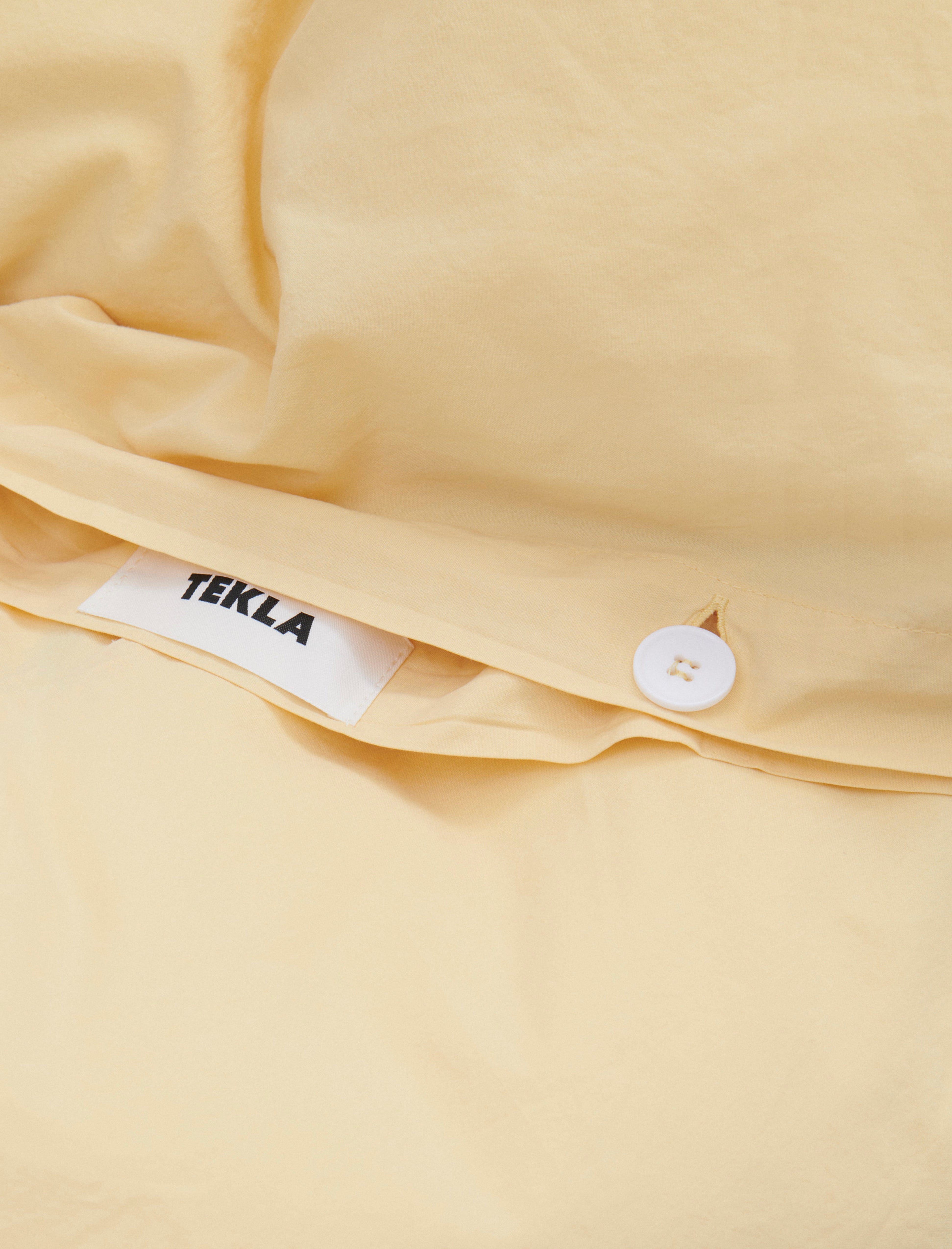 Tekla Percale Double Duvet Cover Shaded Yellow