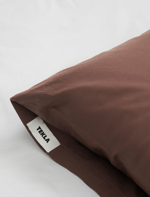 Tekla Percale Pillow Sham Cocoa Brown