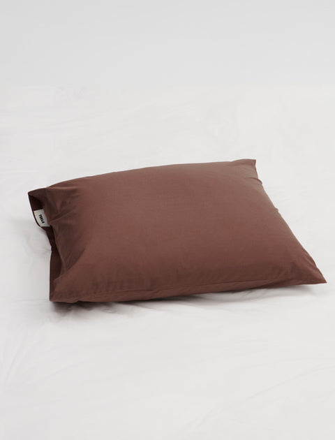 Tekla Percale Pillow Sham Cocoa Brown