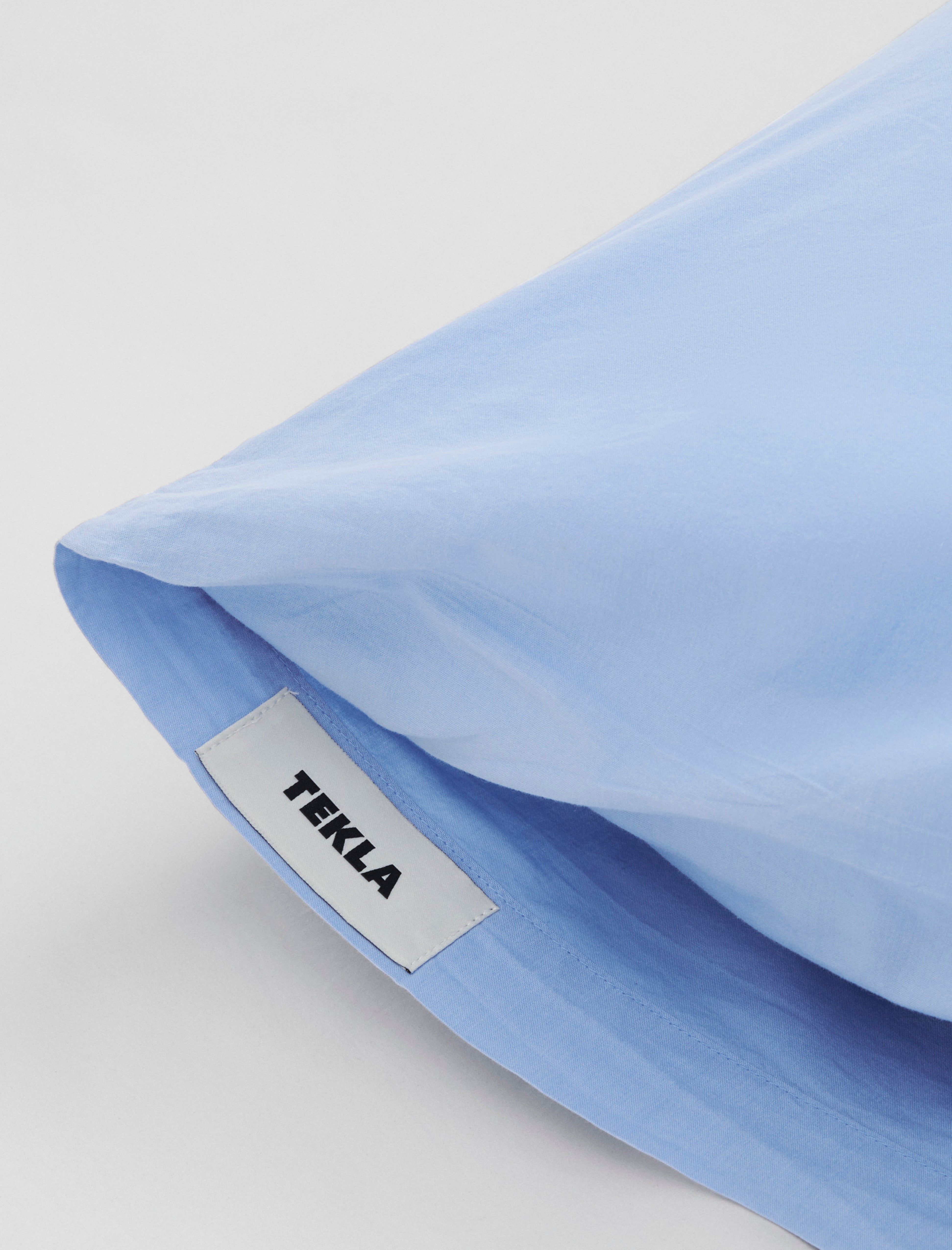 Tekla Percale Pillow Sham Island Blue