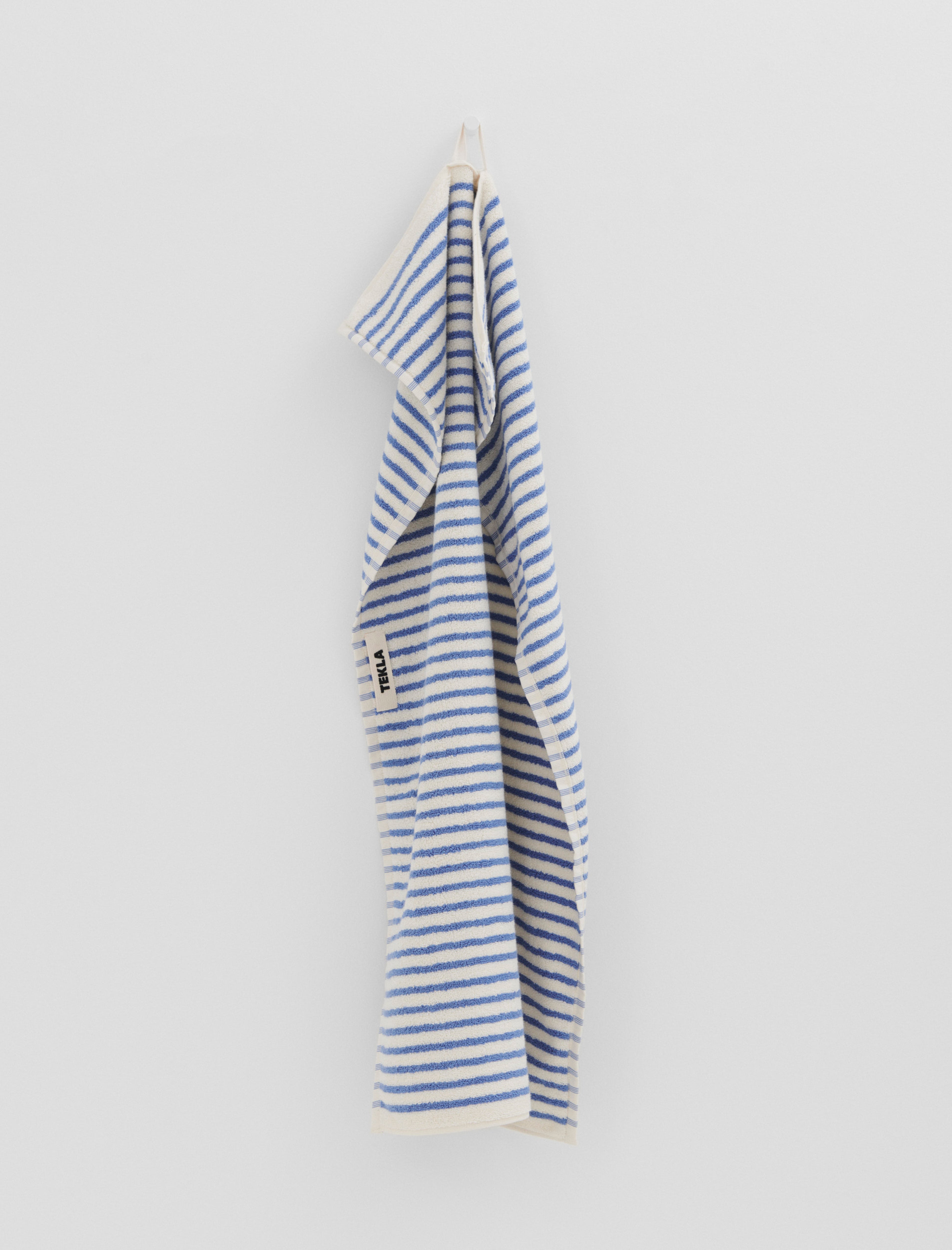 Tekla Terry Towel Striped Coastal Blue