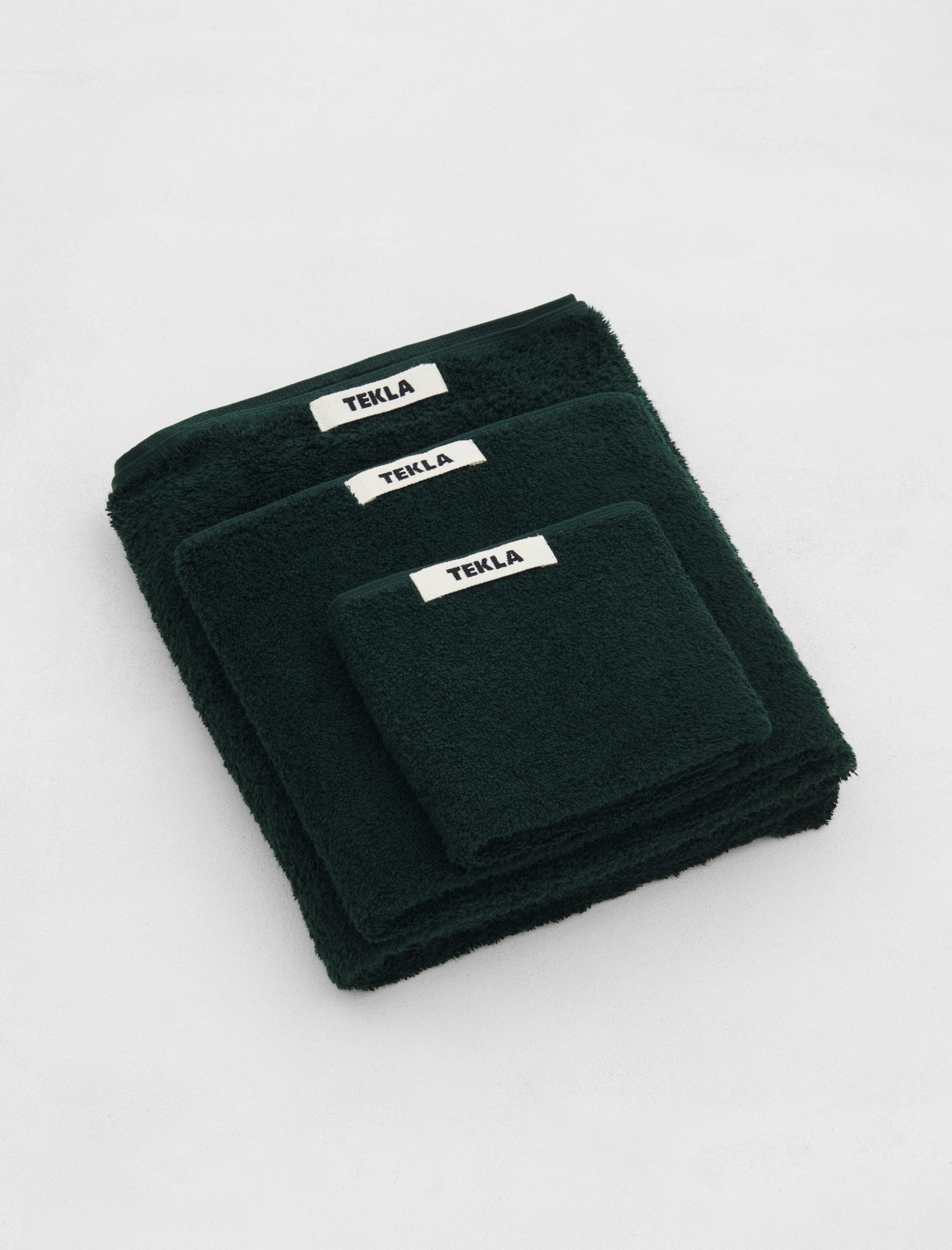 Tekla Terry Towel Solid Forest Green