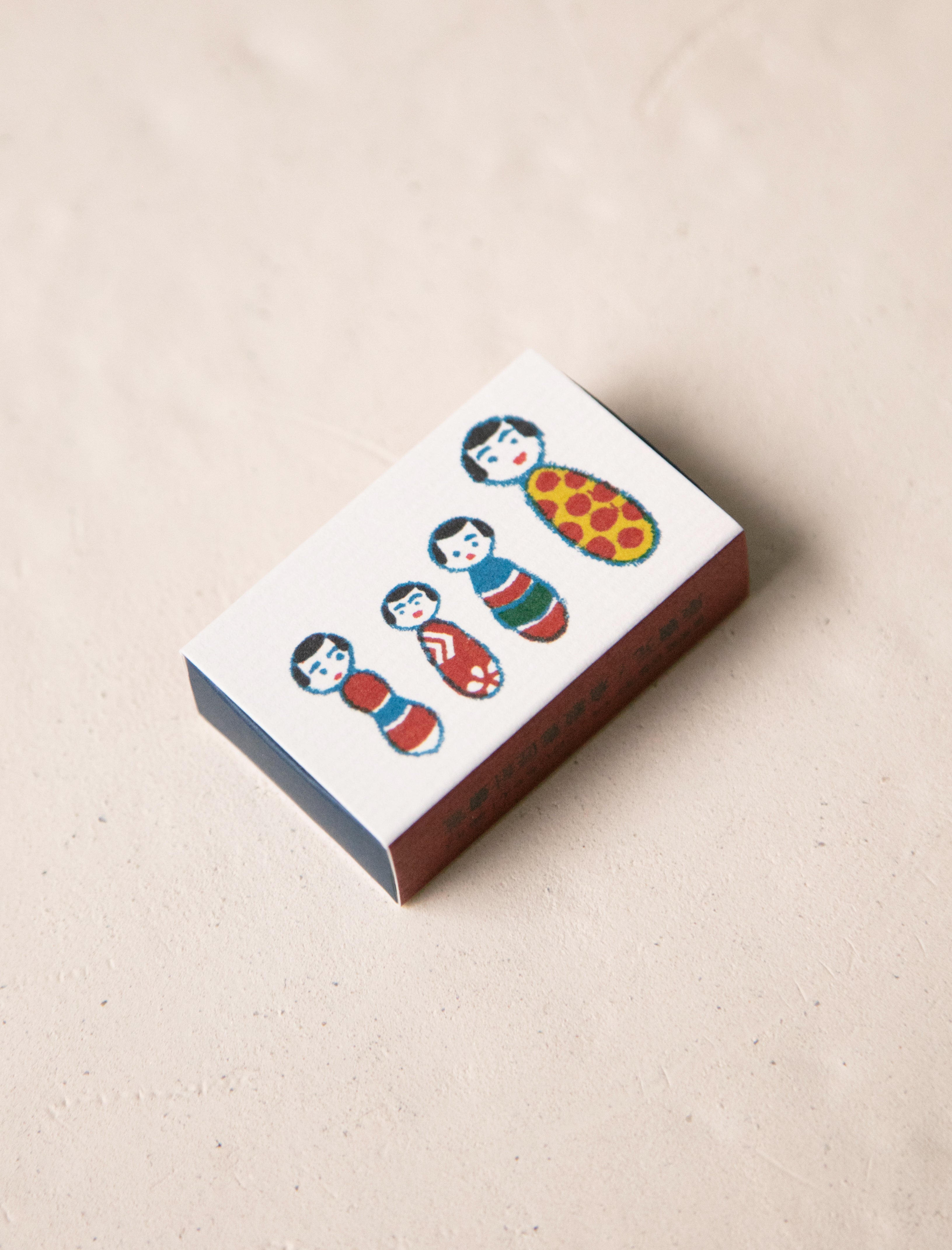 Classiky Matchbox Stickers Kokeshi Dolls