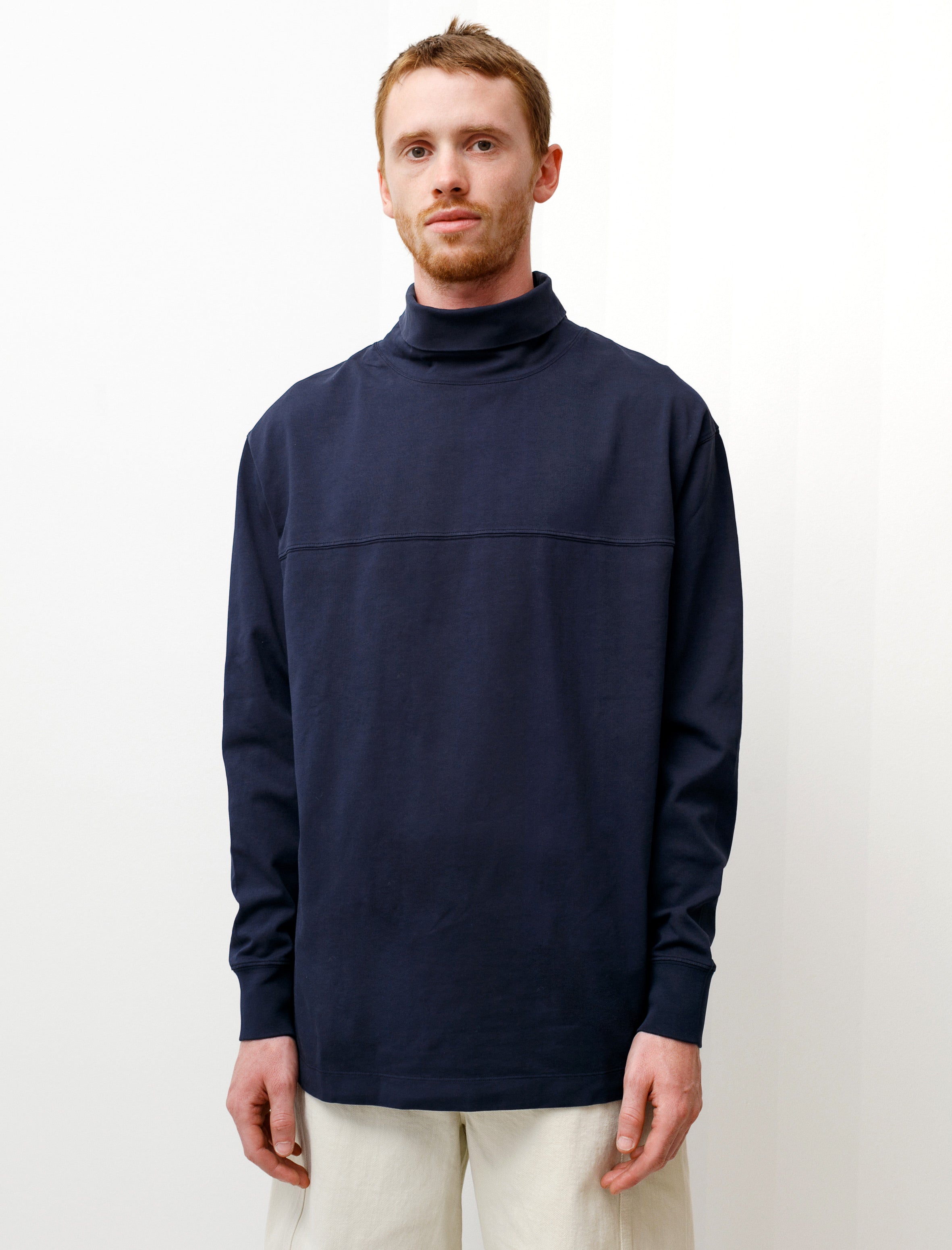 High Collar Sweatshirt Midnight Navy