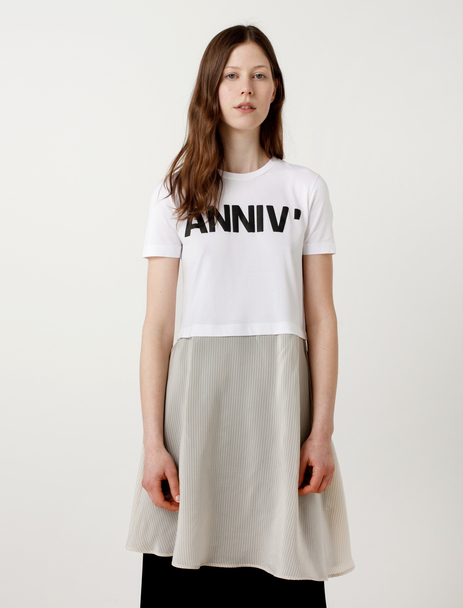 MM6 by Maison Margiela ANNIV Tee with Skirt Rubber/Olive