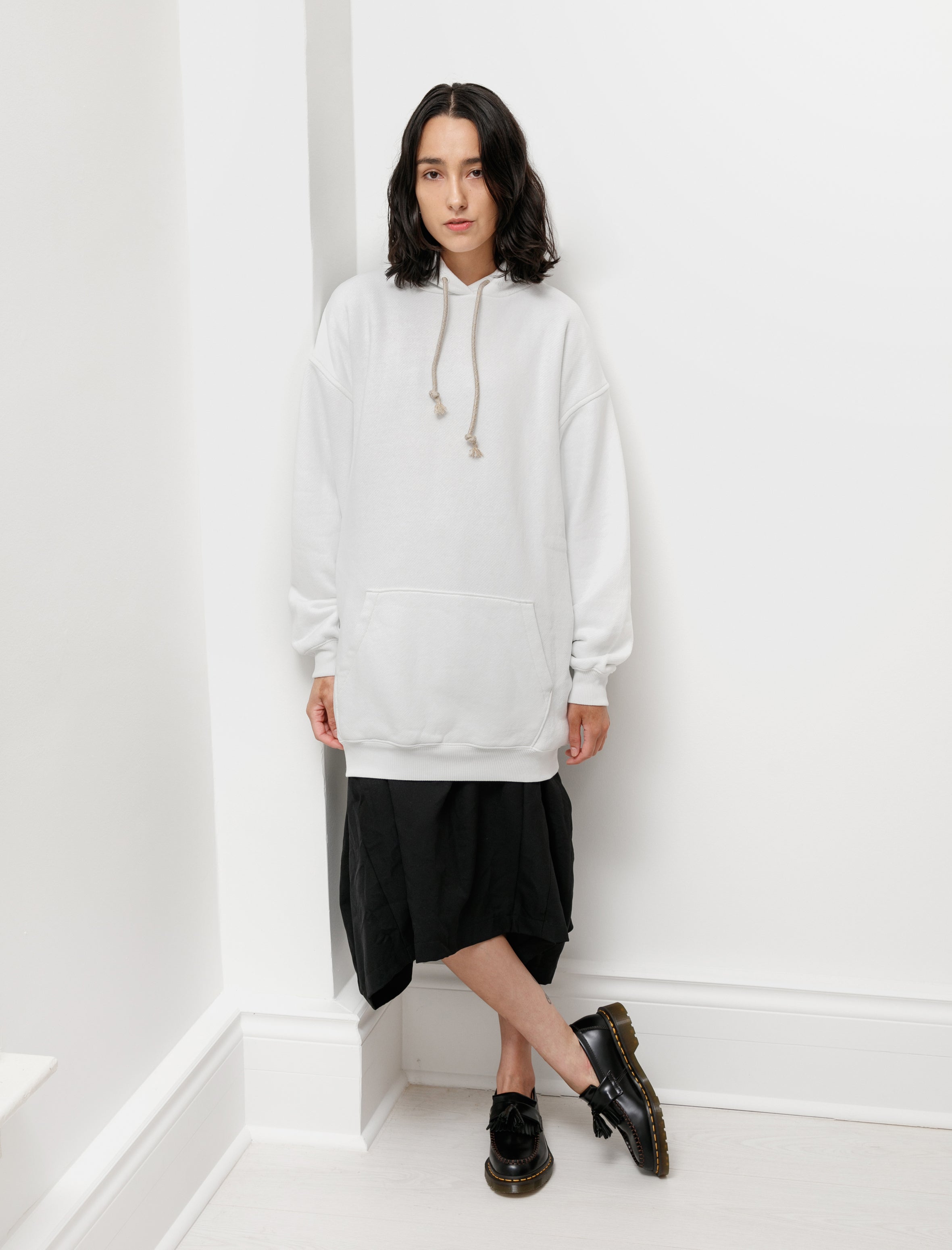 Acne Studios Hooded Sweatshirt Reverse Label Optic White