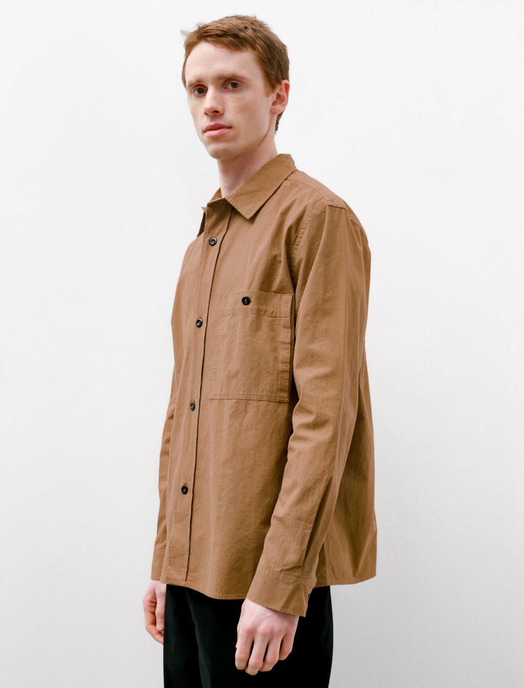 Margaret Howell MHL Overall Shirt Brushed Cotton Tobacco – Neighbour