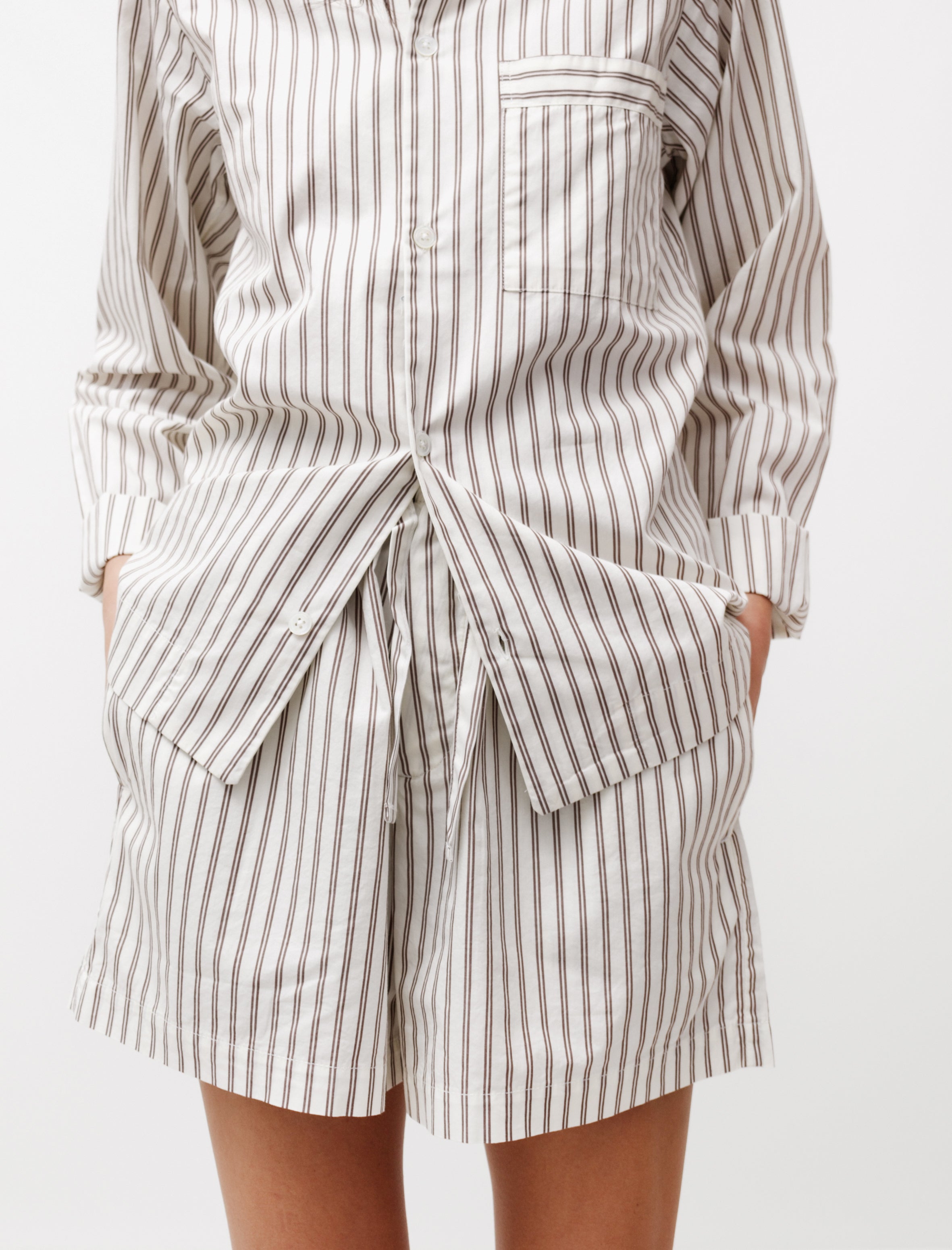 Tekla Poplin Shorts Hopper Stripes