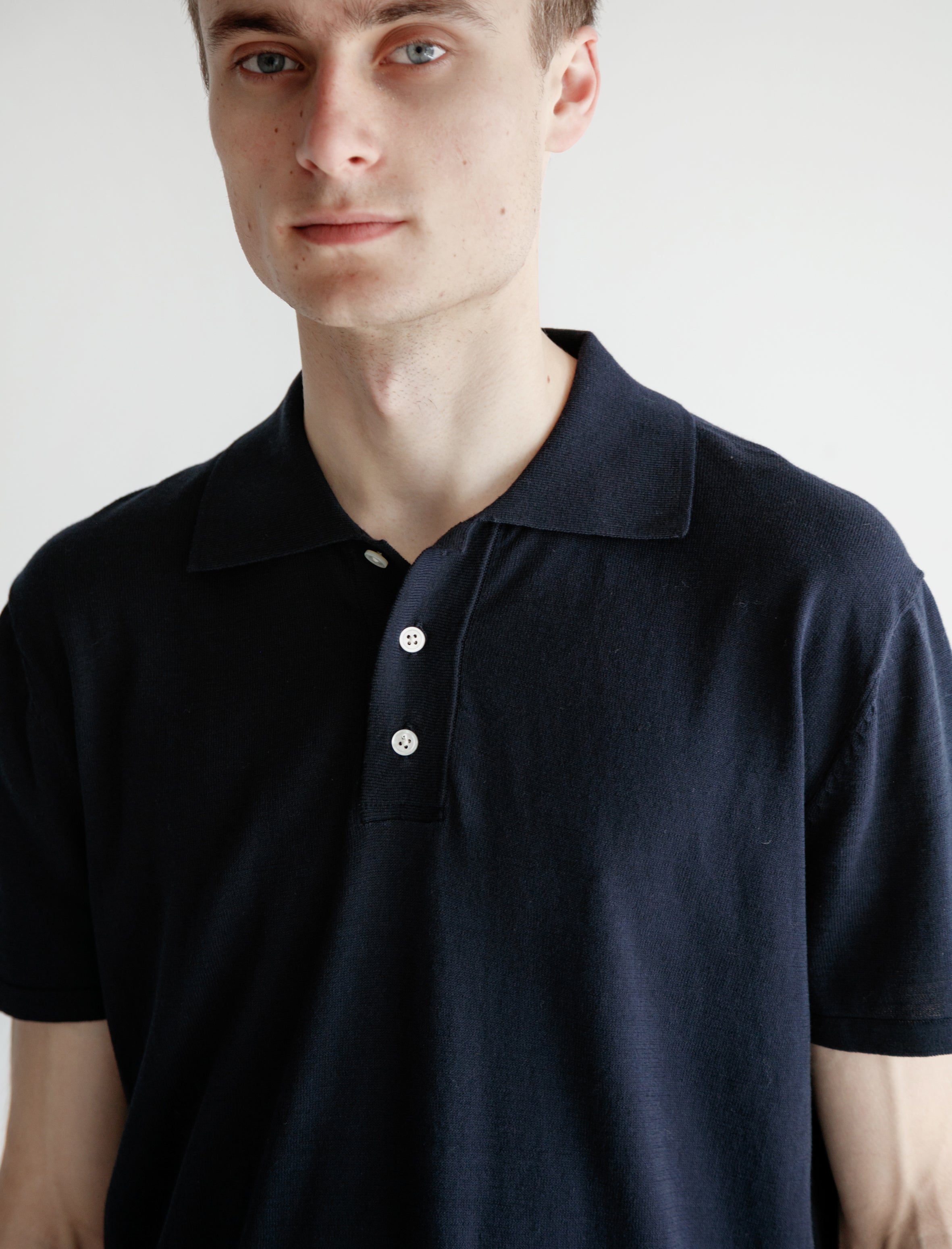 Short Sleeve Polo Navy